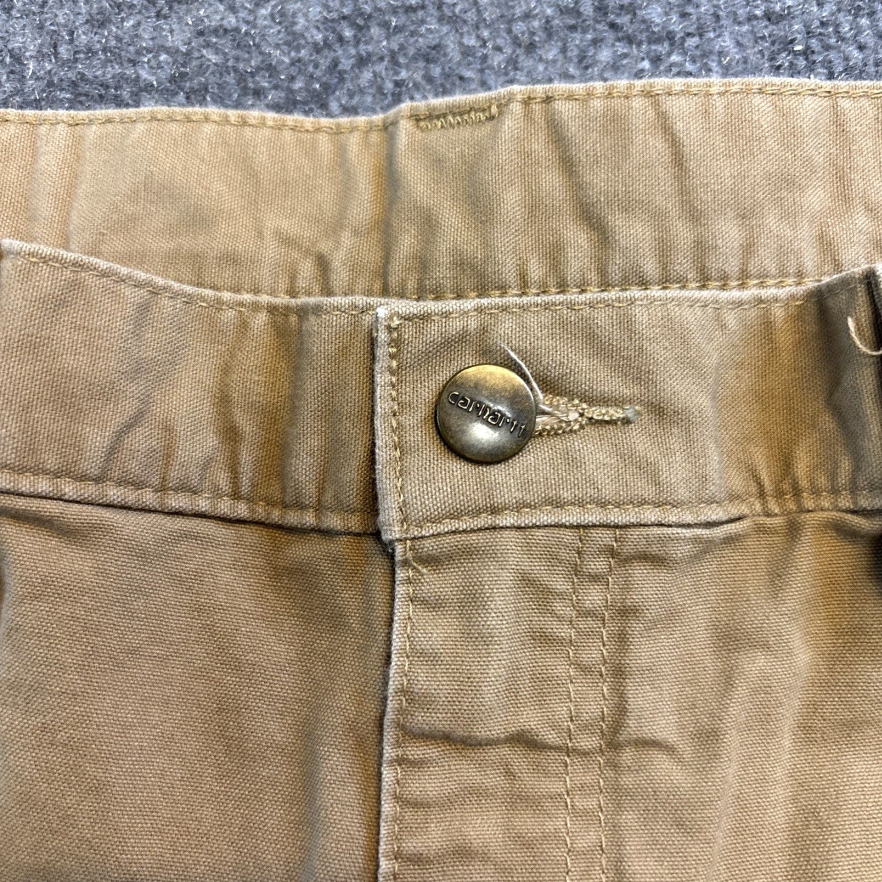 Carhartt Carhartt Shorts Mens Size 48 Beige Canvas Carpenter Cargo Workwear B147 DKH Size US 32 / EU 48 - 2 Thumbnail
