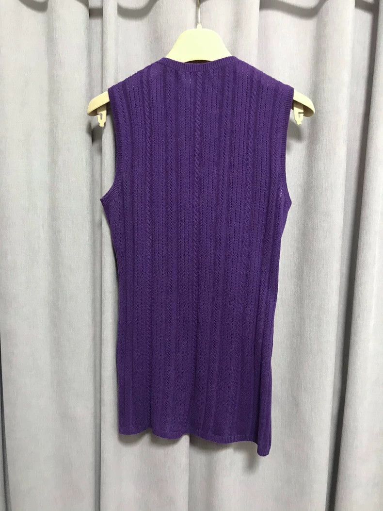 Loro Piana Loro piana Crochet vertical striped cashmere vest 2506-Next Size M / US 6-8 / IT 42-44 - 3 Thumbnail