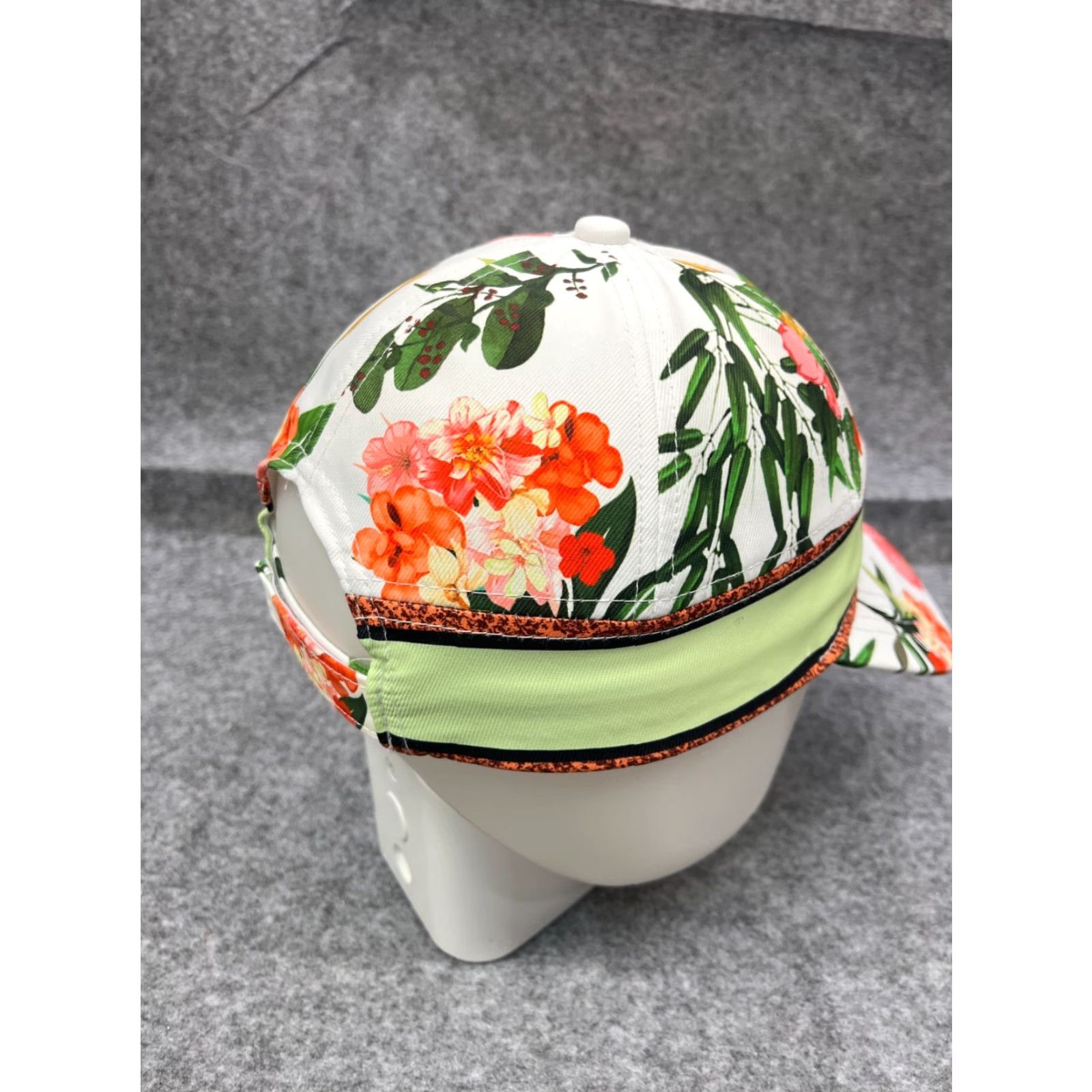 Vintage Alvin's Island White Floral Baseball Cap Women OS Adjustable Miami Beach Outdoor Size ONE SIZE - 7 Thumbnail