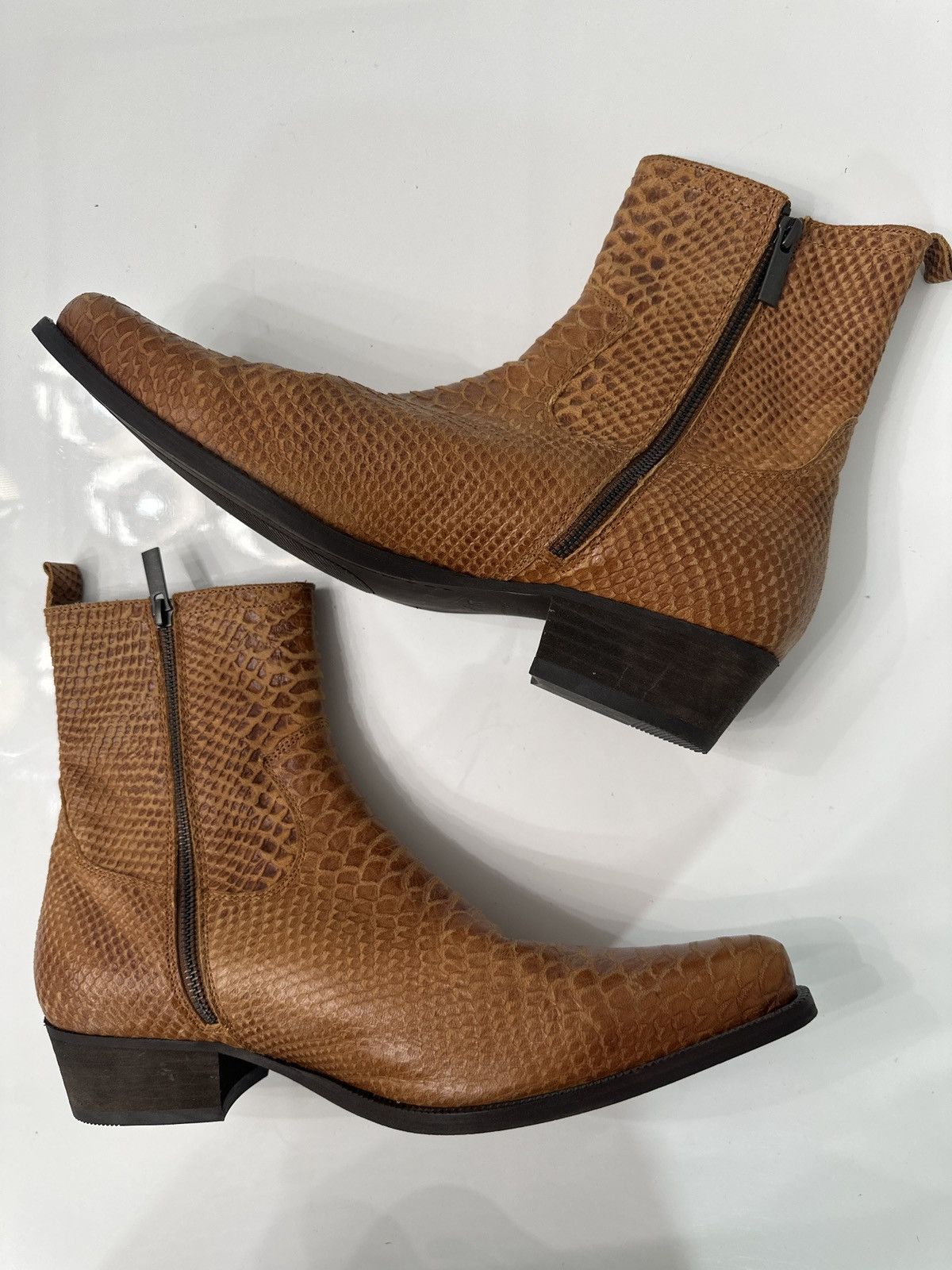 Other UK Other UK zip boots -snake skin effect leather Size US 11 / EU 44 - 2 Thumbnail