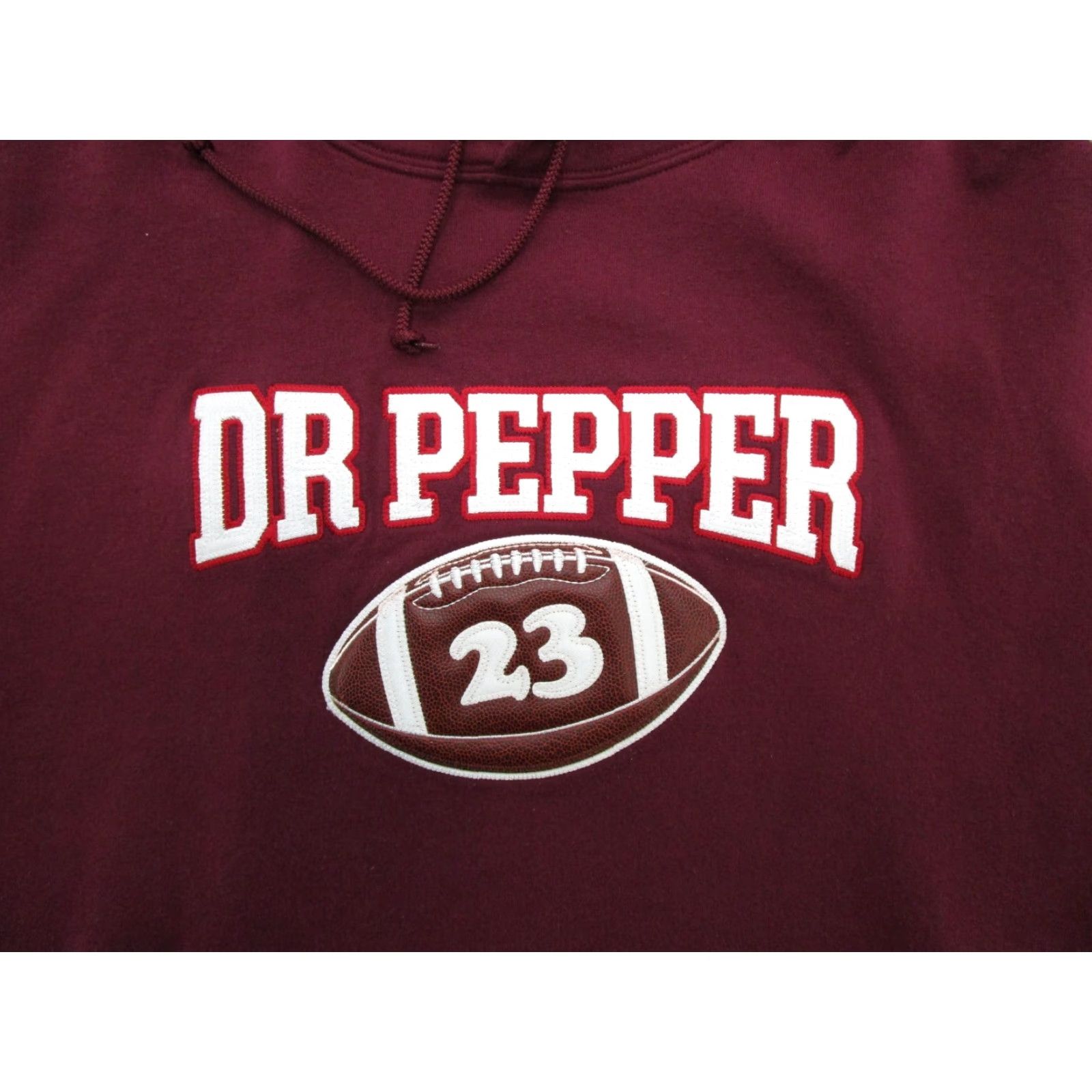Jerzees Dr Pepper #23 Football Embroidered Pullover Hoodie Mens Size L Multicolor Sports Embroidered Hoodie Men L Size US L / EU 52-54 / 3 - 2 Thumbnail