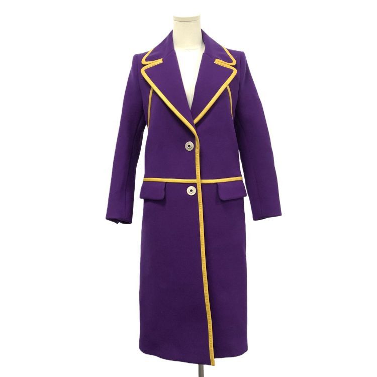Prada Prada Purple Wool Trim Coat Size 40 Size S / US 4 / IT 40 - 1 Thumbnail