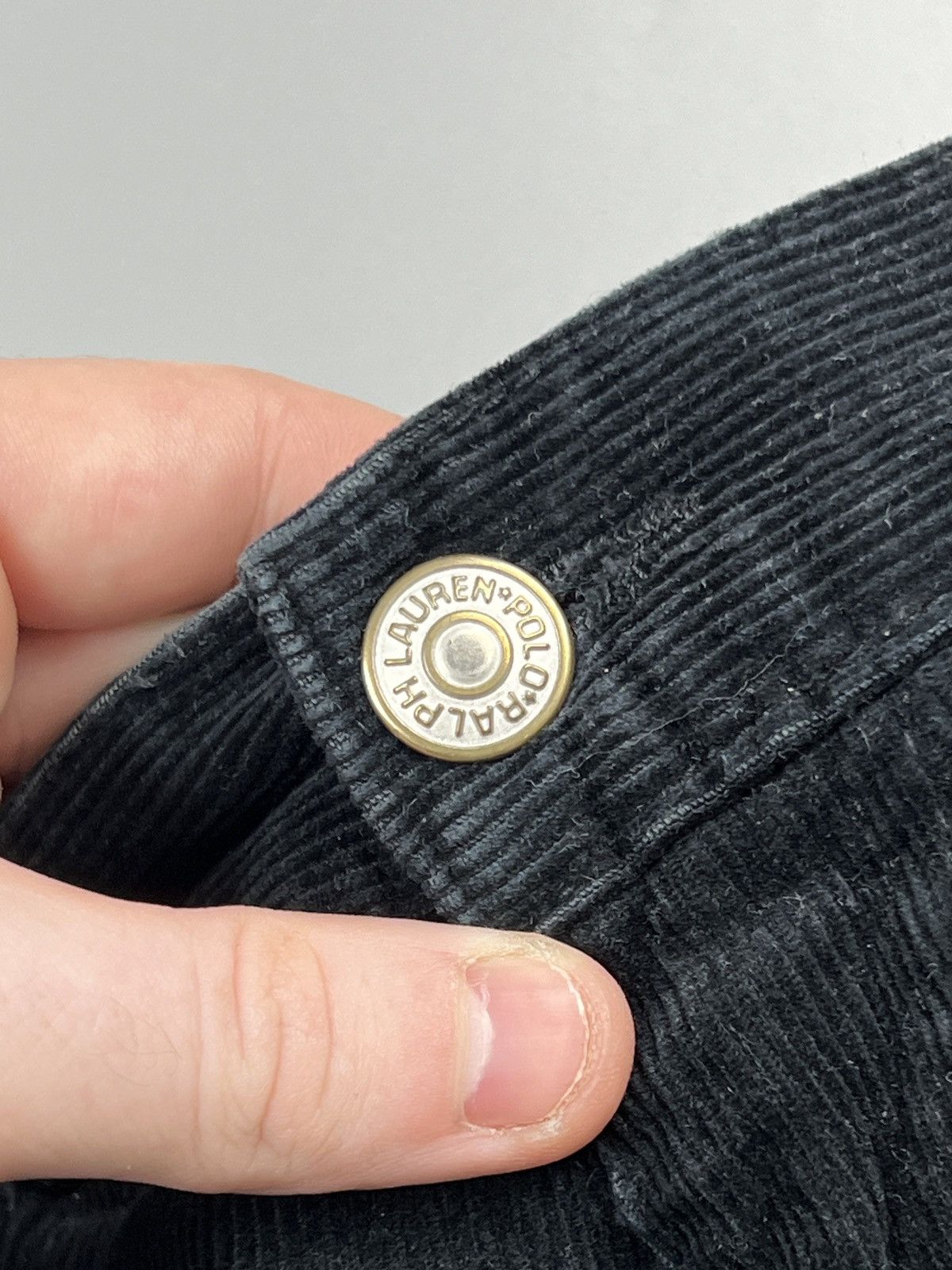 Polo Ralph Lauren Polo Ralph Lauren Black Corduroy Trousers Pants (Y0602) Size US 33 - 4 Thumbnail