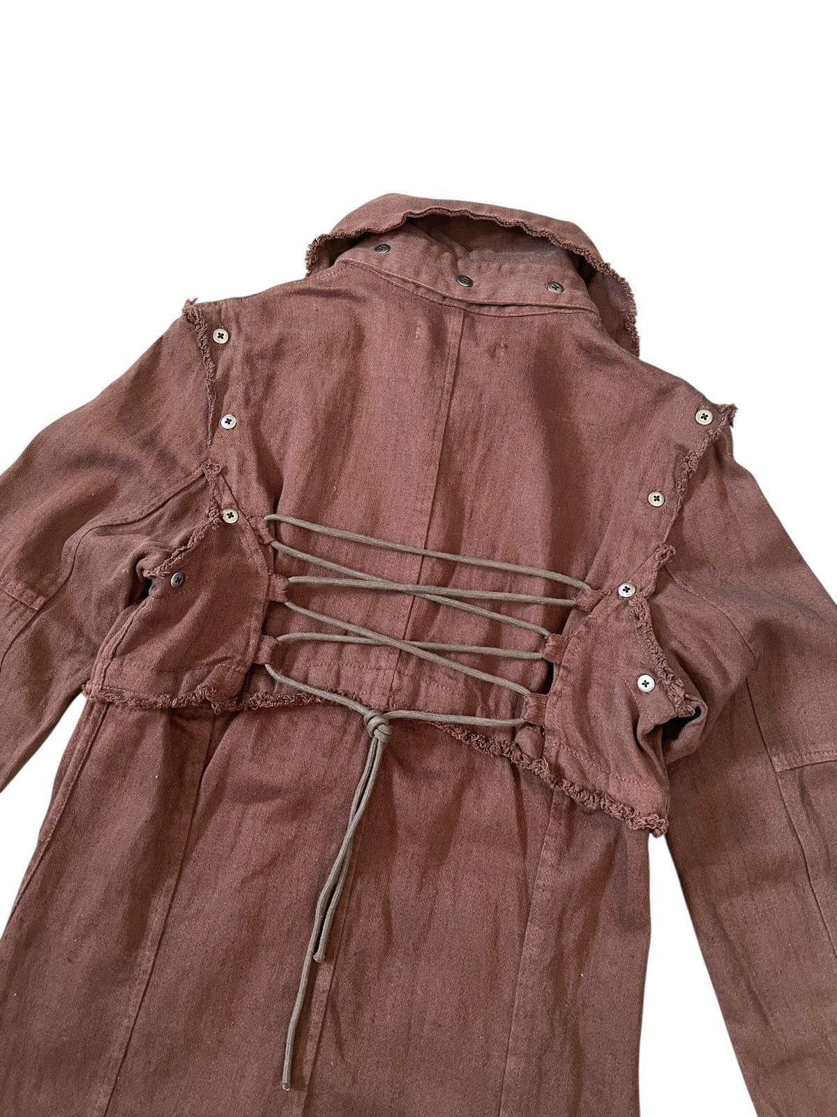 14th Addiction × GOSTAR DE FUGA × Japanese Brand Fuga Detached Lace-Up Button Shirt Jacket Size US XS / EU 42 / 0 - 13 Thumbnail