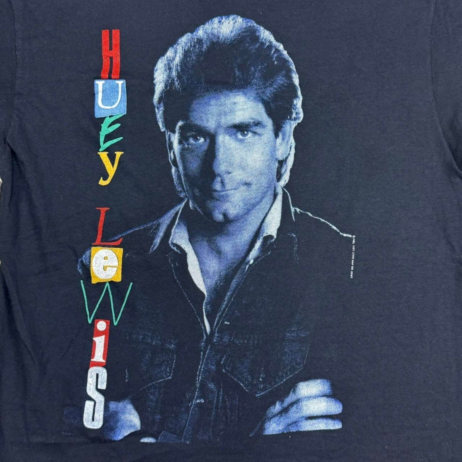 Hanes × Vintage VINTAGE 80S 1986 SINGLE STITCH HUEY LEWIS AND THE NEWS TEE: Size US L / EU 52-54 / 3 - 2 Thumbnail