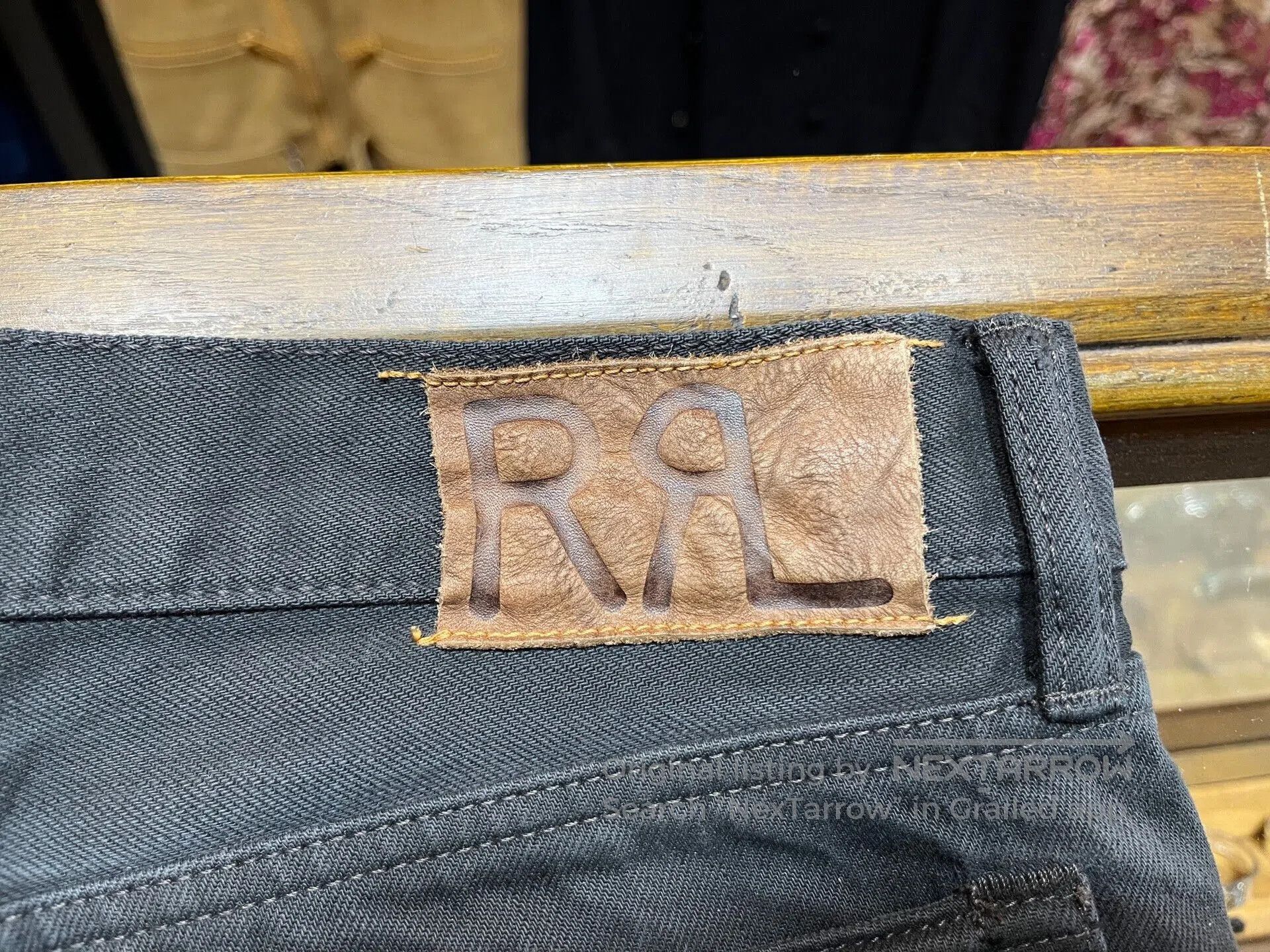 RRL Ralph Lauren gray distressed denim pants by Ralph Lauren. Size US 30 / EU 46 - 8 Thumbnail