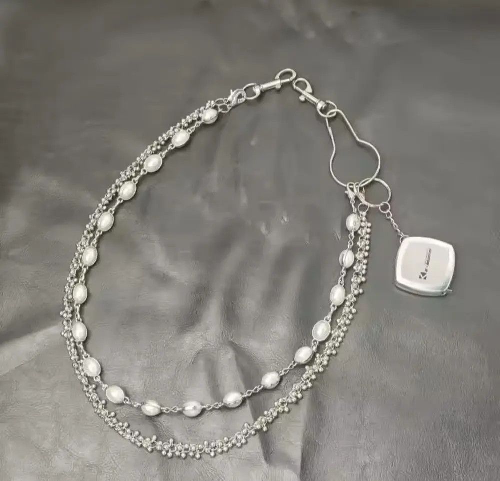 Jewelry 2 layers Retro Luxurious pearls Metal Pants Chain Size ONE SIZE - 2 Thumbnail