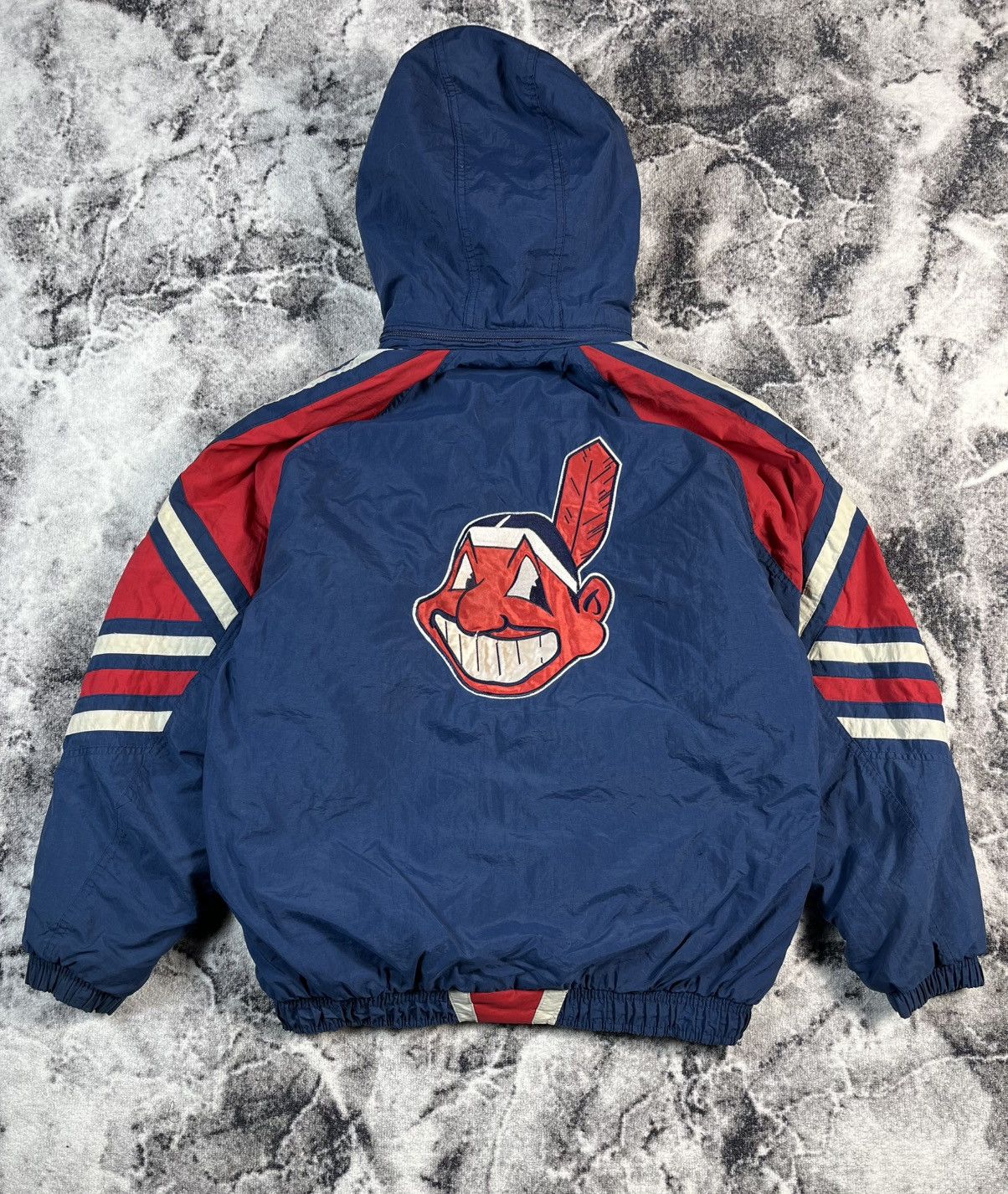Starter Starter Cleveland Indians Jacket MLB Vintage Hooded L Size US L / EU 52-54 / 3 - 1 Thumbnail