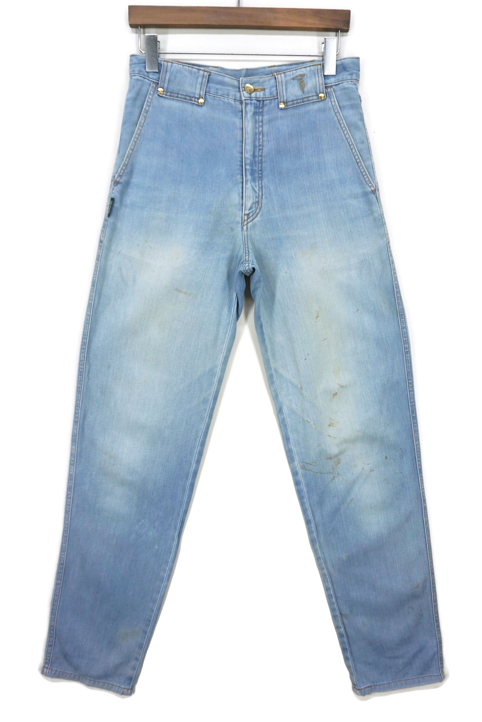 Trussardi Vintage Trussardi Jeans W29xL33 High Waisted Dirty Denim Size US 29 - 2 Thumbnail