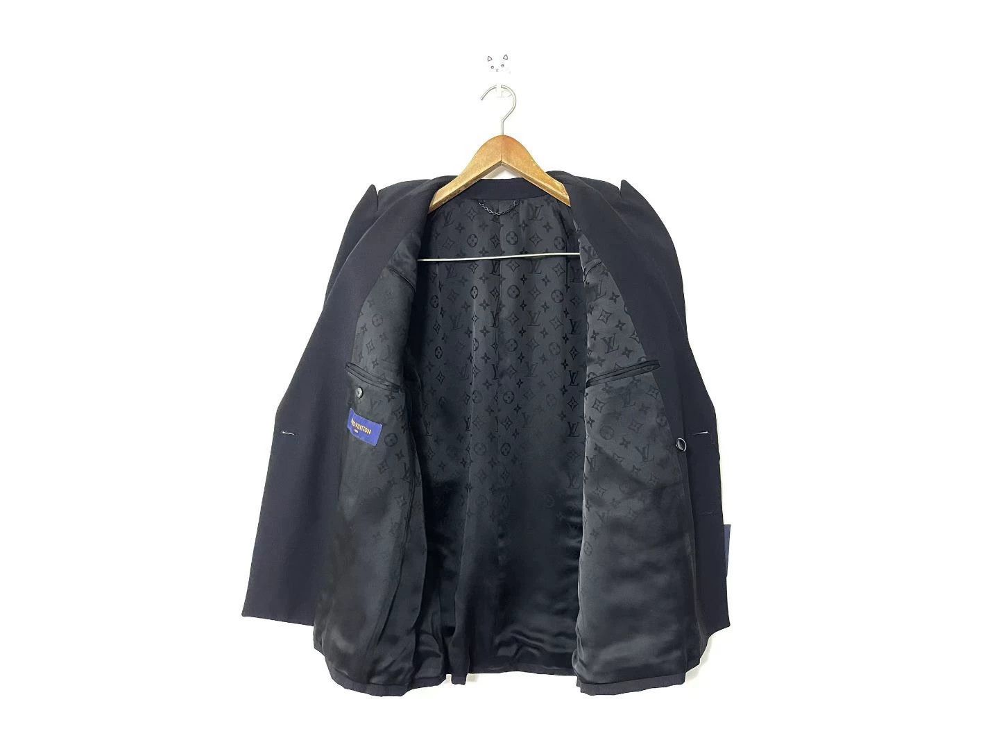 Louis Vuitton LV Gold Button DB Blazer Gradient Monogram Runway Size 52R - 2 Thumbnail