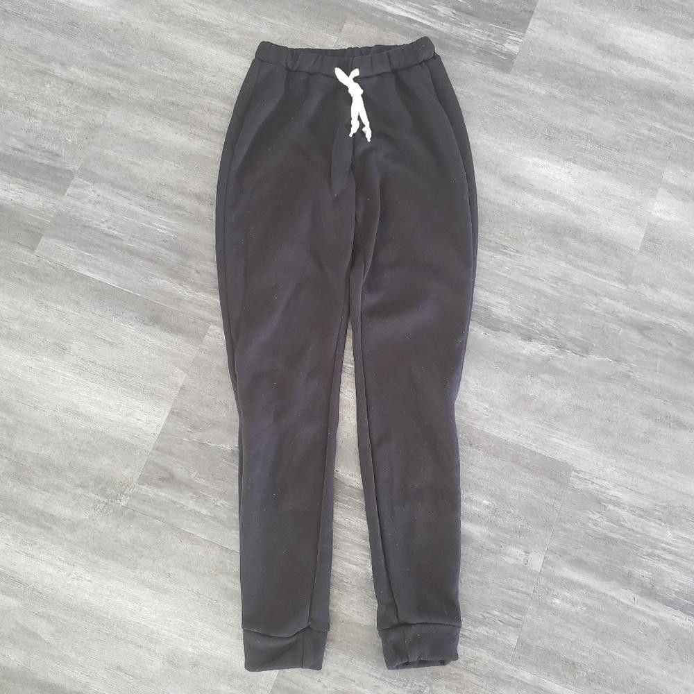 Shein Black Basic High Waist Banded 2 Sweats Size 28" / US 6 / IT 42 - 1 Thumbnail