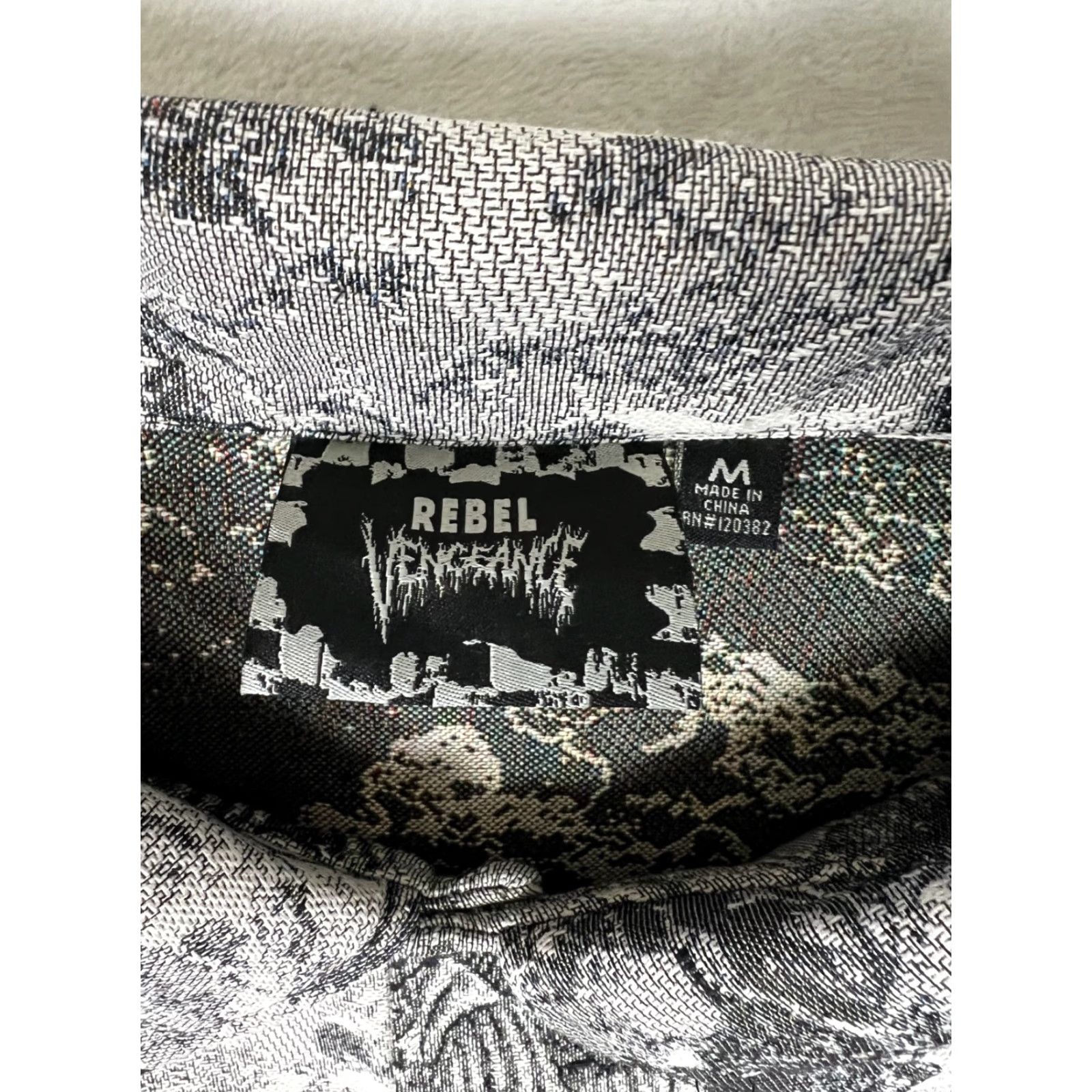 Vintage Rebel Vengeance Jacket Monochrome Tapestry Apocalypse Horseman Black M Men Size Medium Overcoat Nature New Size US M / EU 48-50 / 2 - 4 Thumbnail