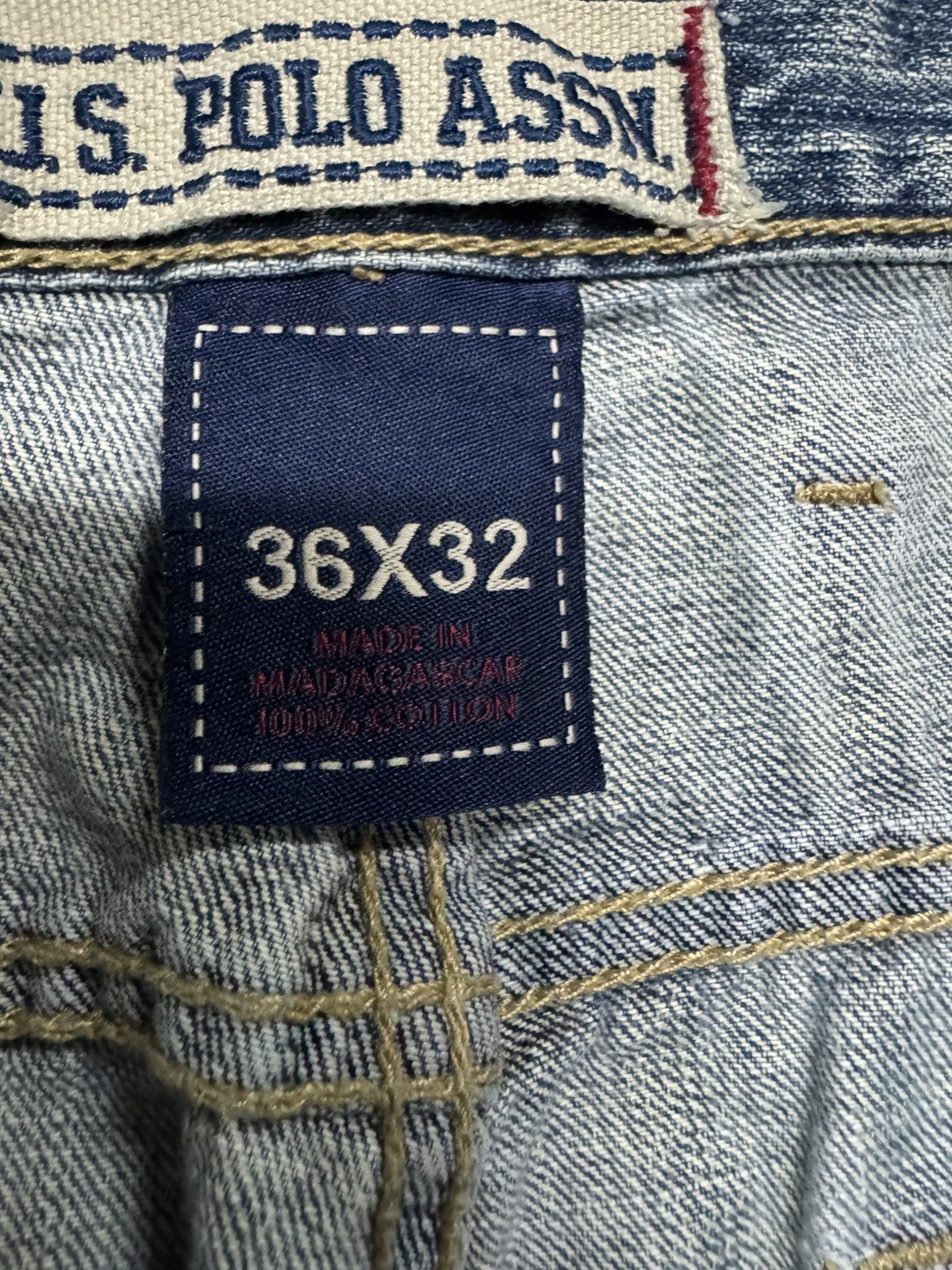 U.S. Polo Assn. ⚡️FLARED⚡️VINTAGE 90s U.S.POLO ASSN STONED WASHED BOOTCUT Size US 35 - 9 Thumbnail