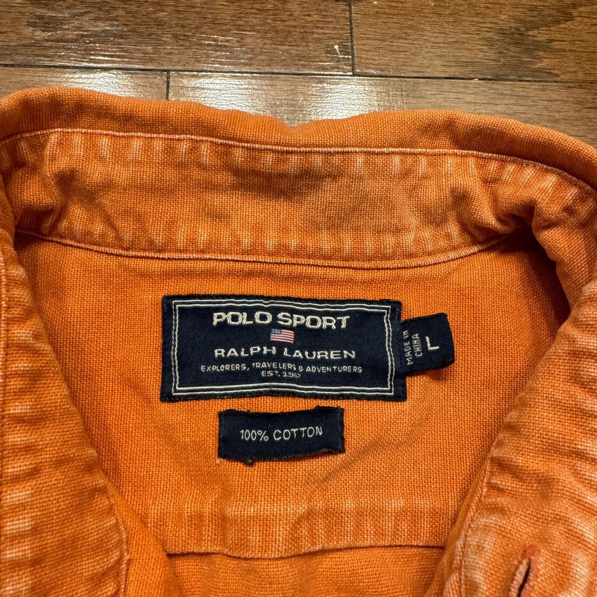 Polo Ralph Lauren Polo Sports Cotton Neon Work Shirts by Ralph Lauren Size US L / EU 52-54 / 3 - 5 Thumbnail