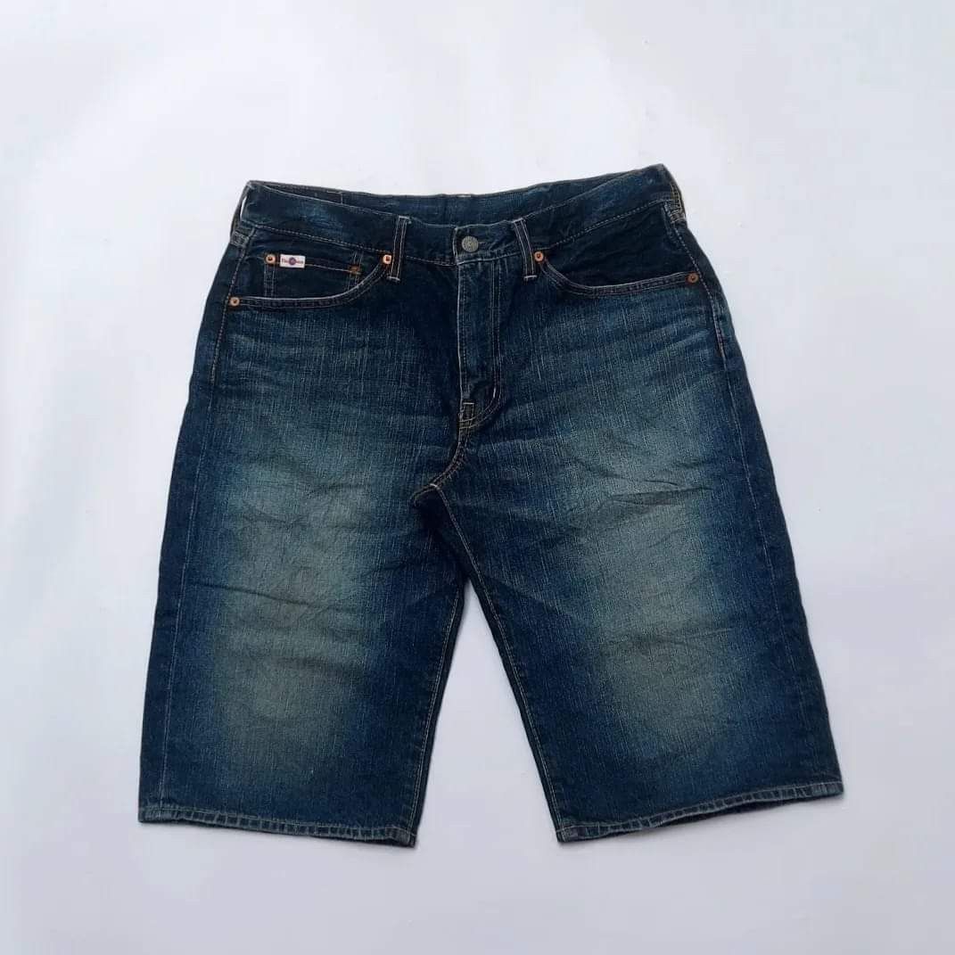 Japanese Brand × Studio D'Artisan Studio D'artisan Back Print Raw Denim Short Size US 32 / EU 48 - 2 Thumbnail
