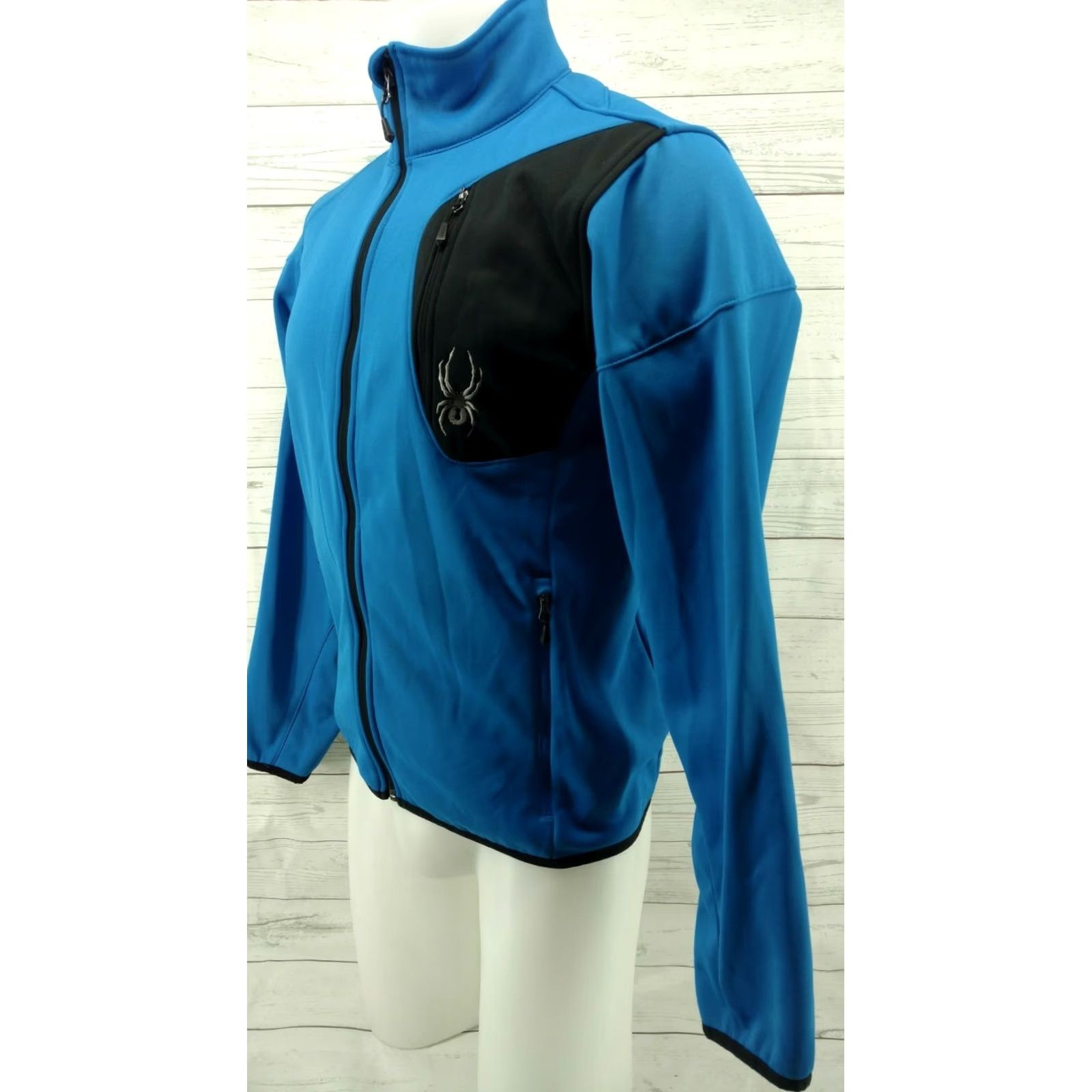 Spyder Spyder Mens Small Blue and Black Jacket Full Zip Polyester Jacket Size US S / EU 44-46 / 1 - 2 Thumbnail