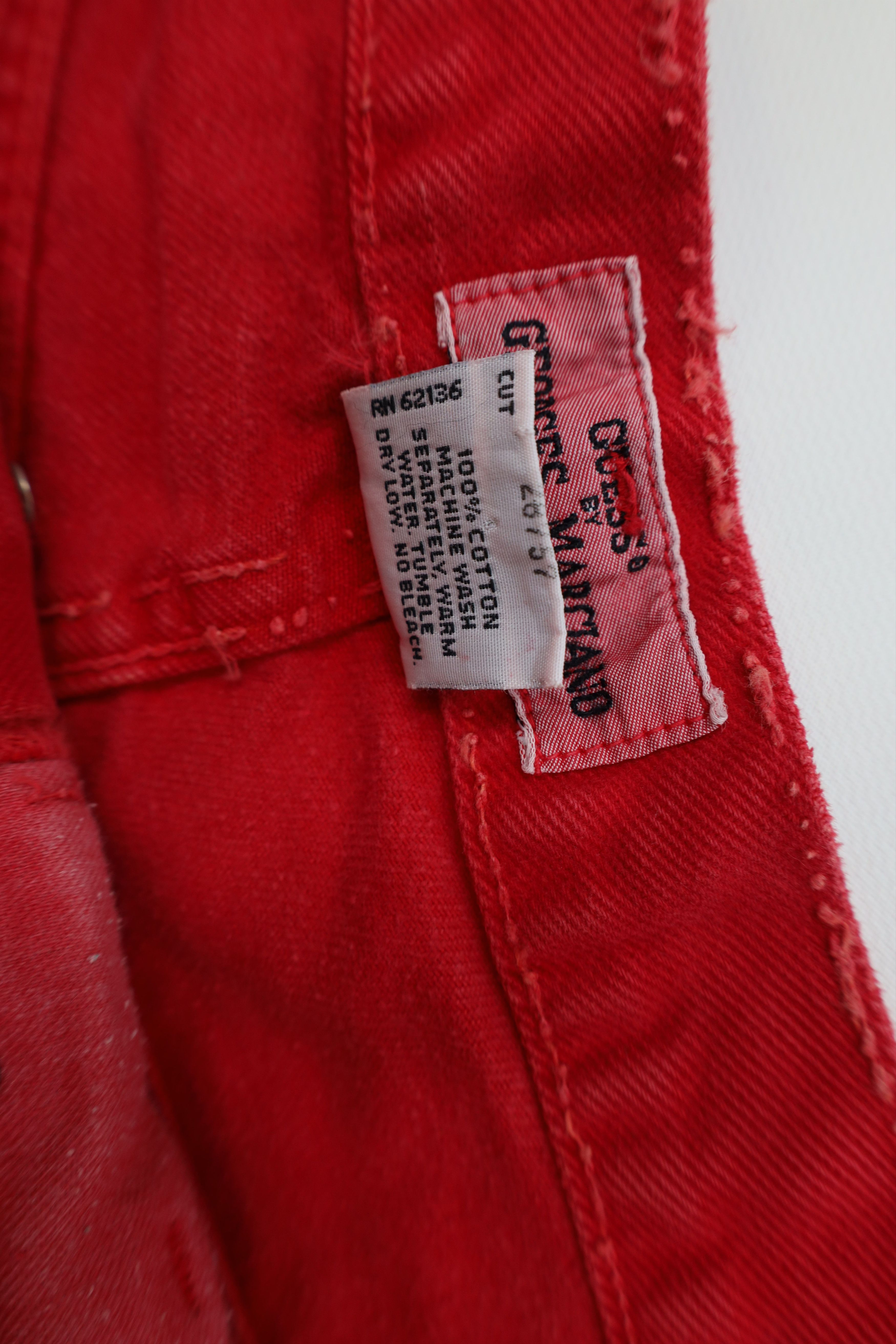 Guess Vintage 90s Guess Spell Out Button Fly Denim Jean Shorts USA Size 26" / US 2 / IT 38 - 7 Thumbnail
