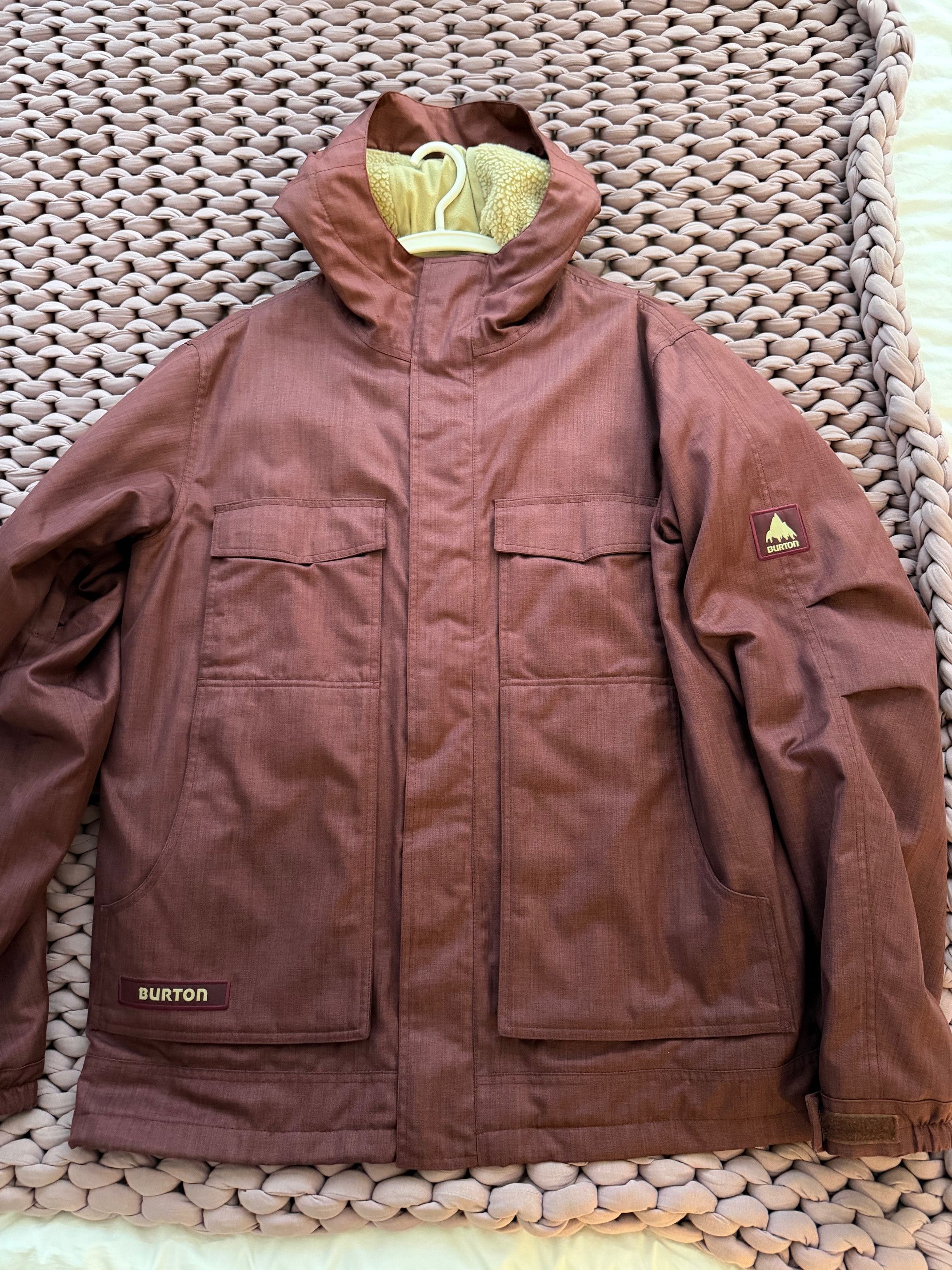 Burton Vintage Burton Maroon Sherpa-lined Ski Jacket - Size M Size US M / EU 48-50 / 2 - 2 Thumbnail