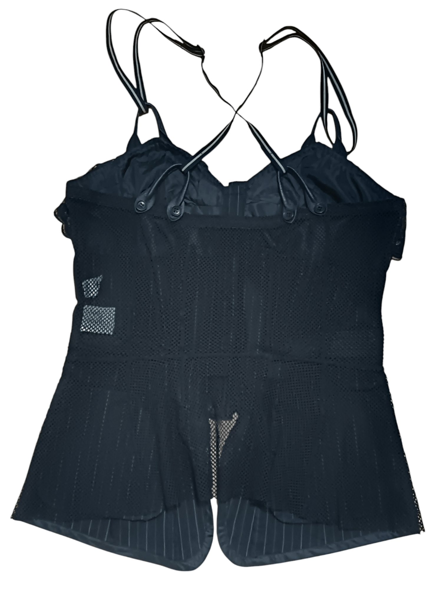 Japanese Brand DONEY CASA HALF MESH PUNK GOTHIC WITH LEATHER STRAP Size S / US 4 / IT 40 - 5 Thumbnail