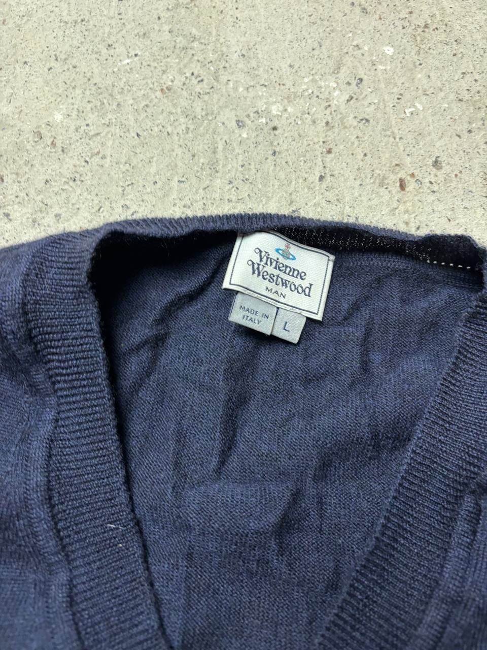Vintage × Vivienne Westwood Vintage Vivienne Westwood Wool Embroidered logo Sweater Size US L / EU 52-54 / 3 - 3 Thumbnail