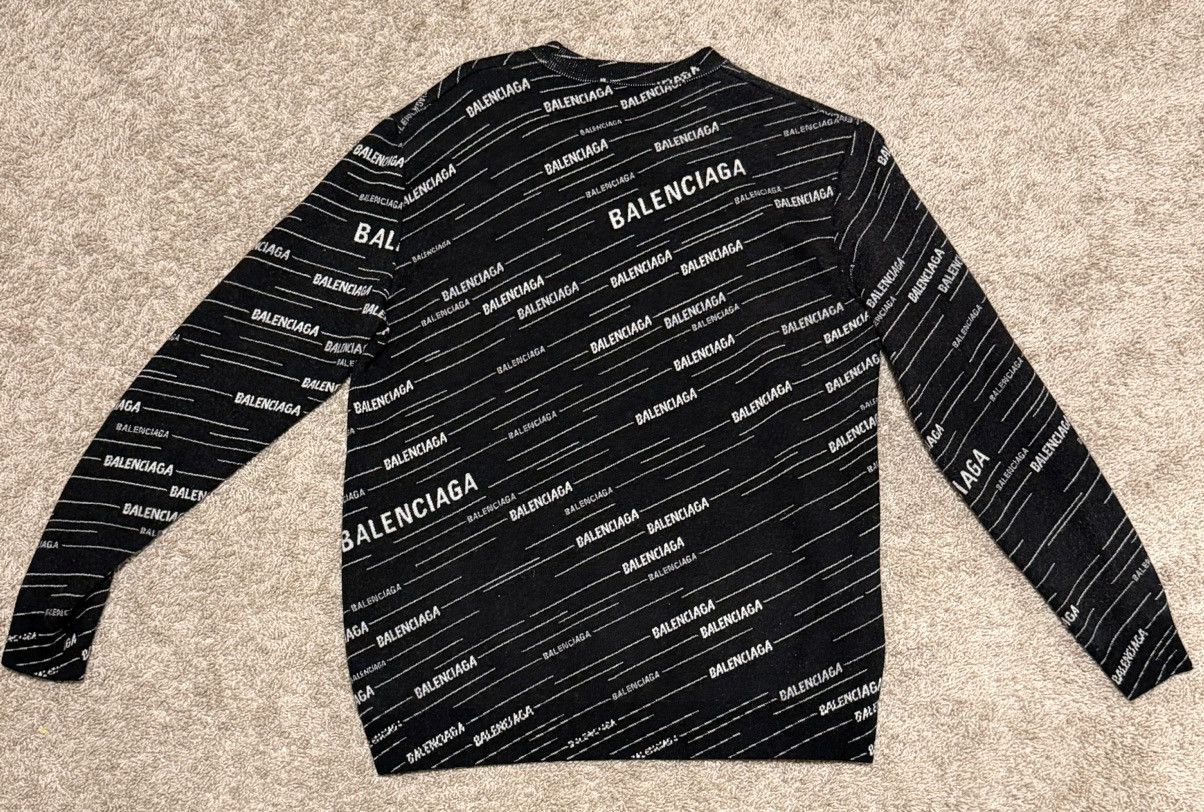 Balenciaga Balenciaga all over print wool sweater Size US M / EU 48-50 / 2 - 4 Thumbnail