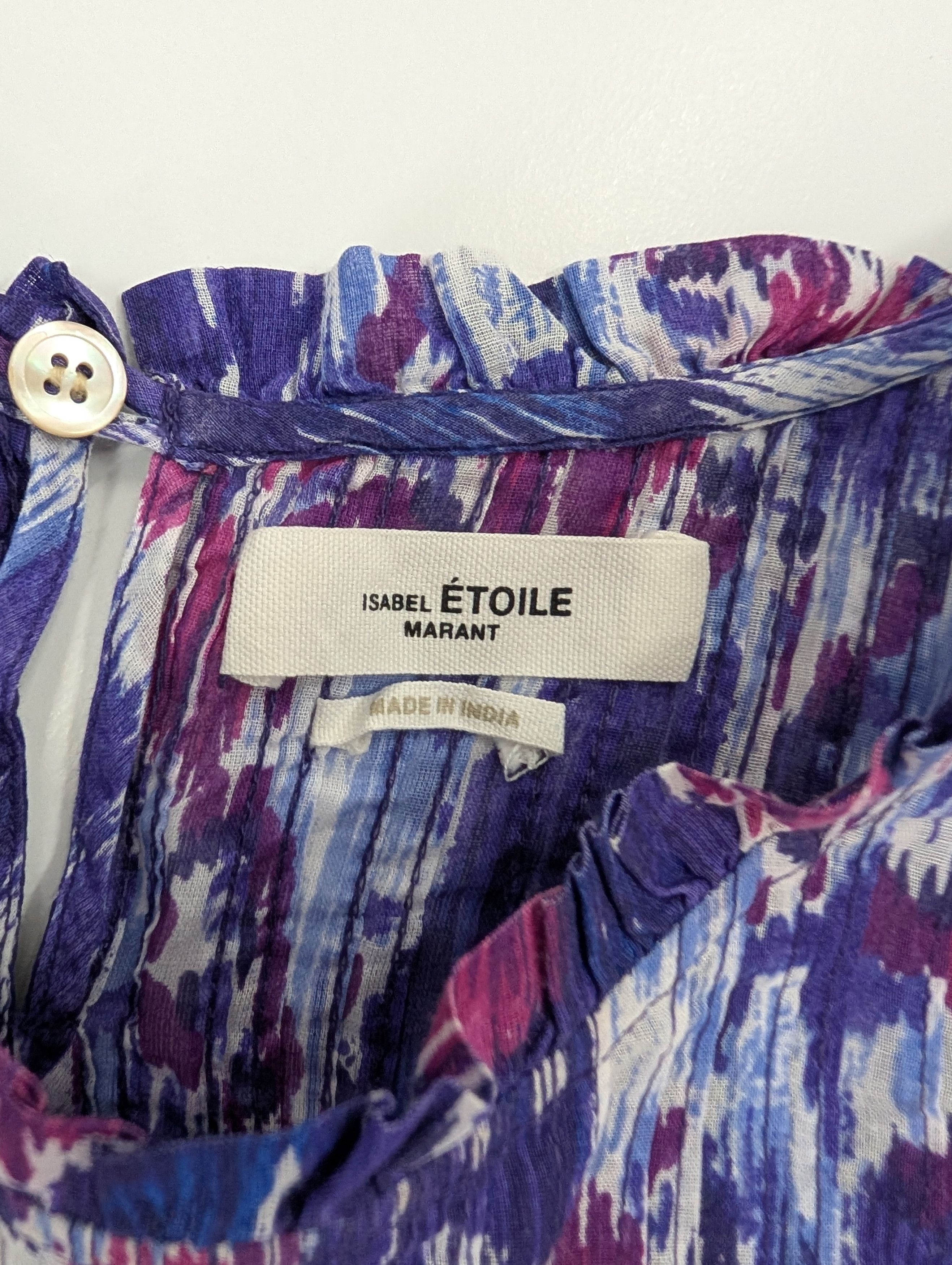 Isabel Marant Etoile Isabel Marant Etoile Blue Tie Dye Blouse Size XS / US 0-2 / IT 36-38 - 3 Thumbnail