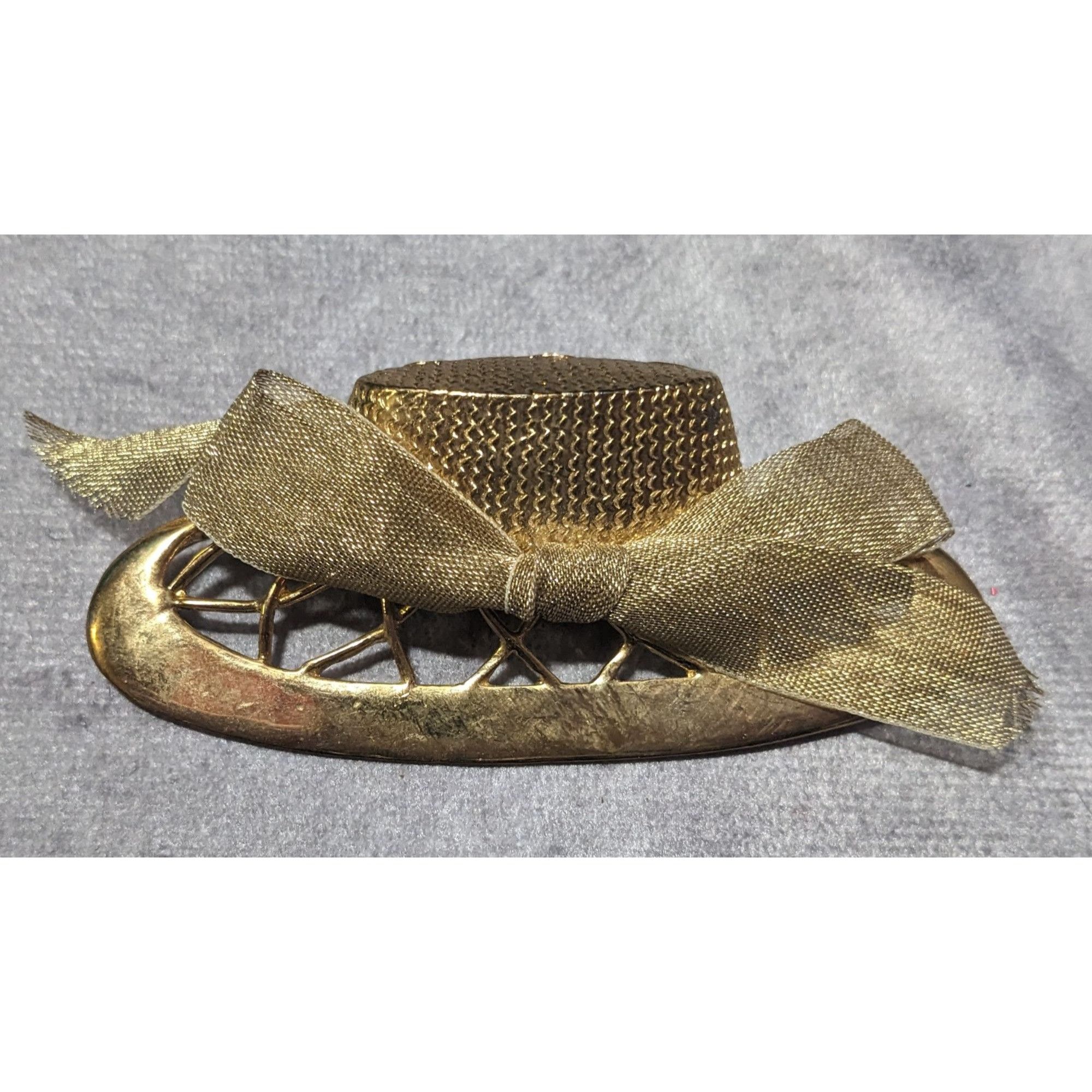 Other Vintage Casual Corner Sun Hat Brooch With Ribbon Bow Size ONE SIZE - 4 Thumbnail