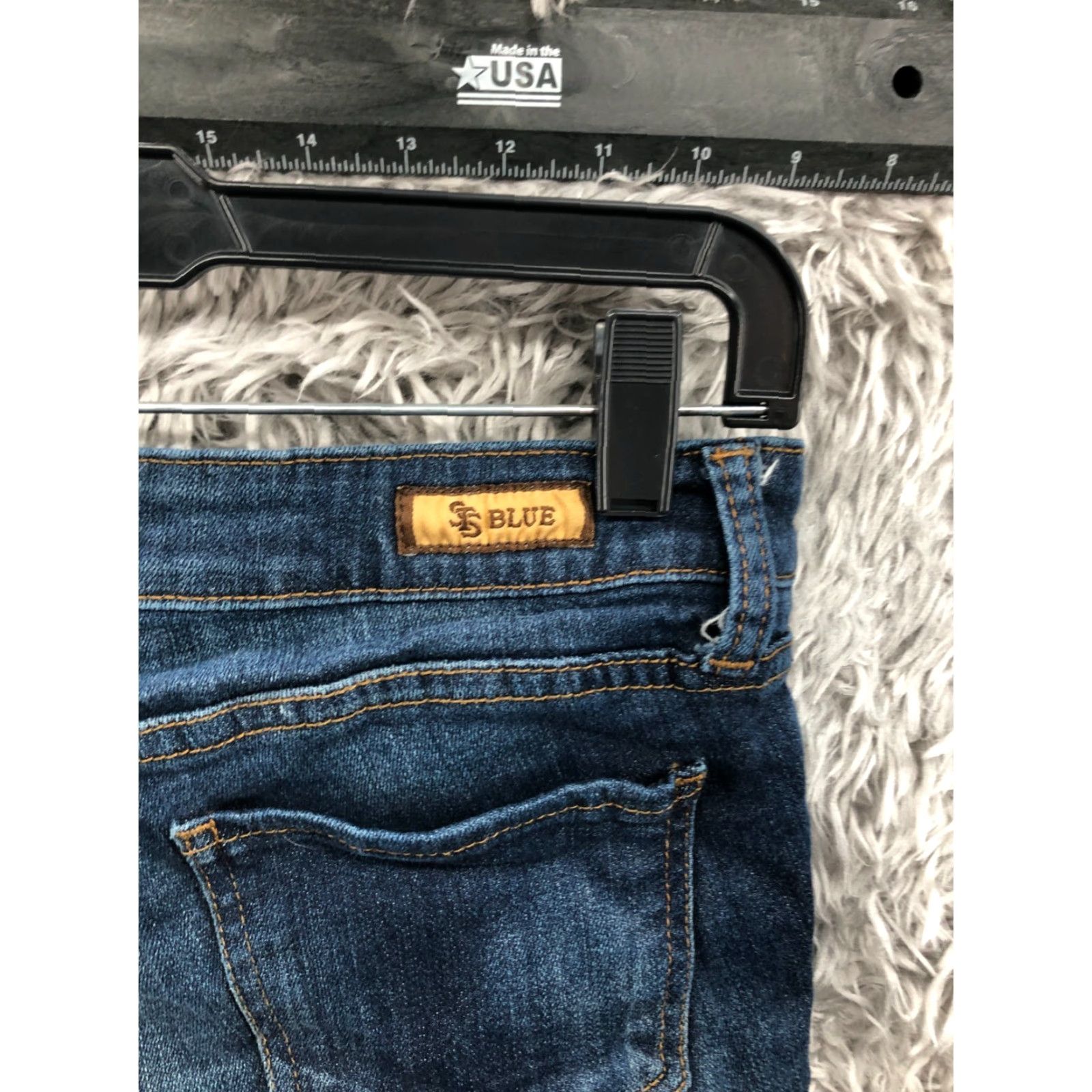 Vintage STS Blue Cuffed Boyfriend Shorts Juniors Size 7 Mid Rise Medium Wash Blue Size 28" / US 6 / IT 42 - 5 Thumbnail