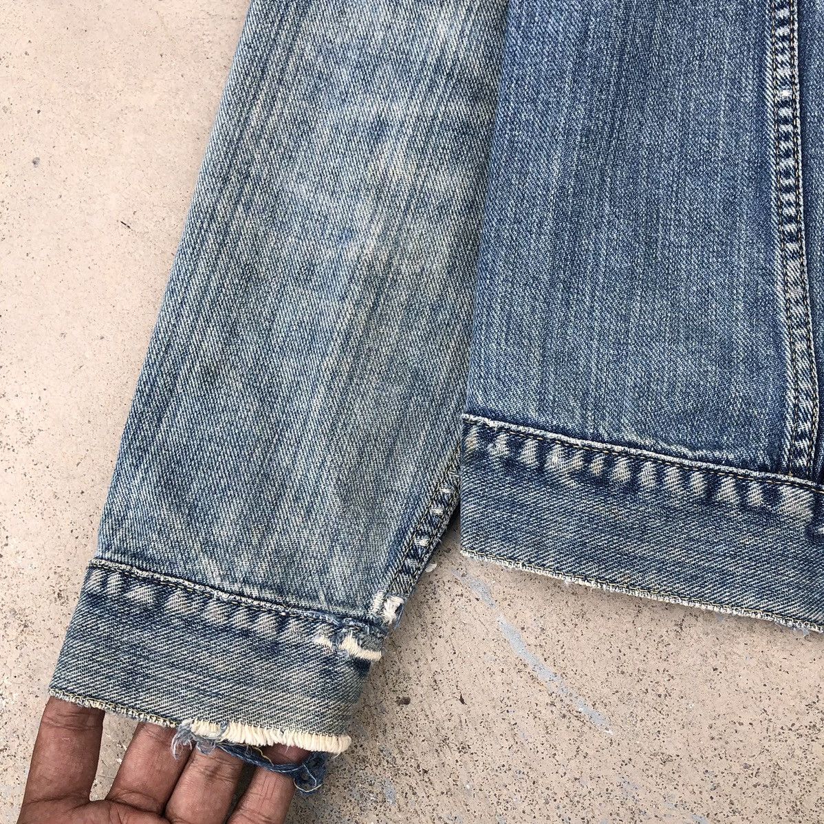 Edwin Vintage Edwin Distressed Denim Jacket Size US M / EU 48-50 / 2 - 11 Thumbnail
