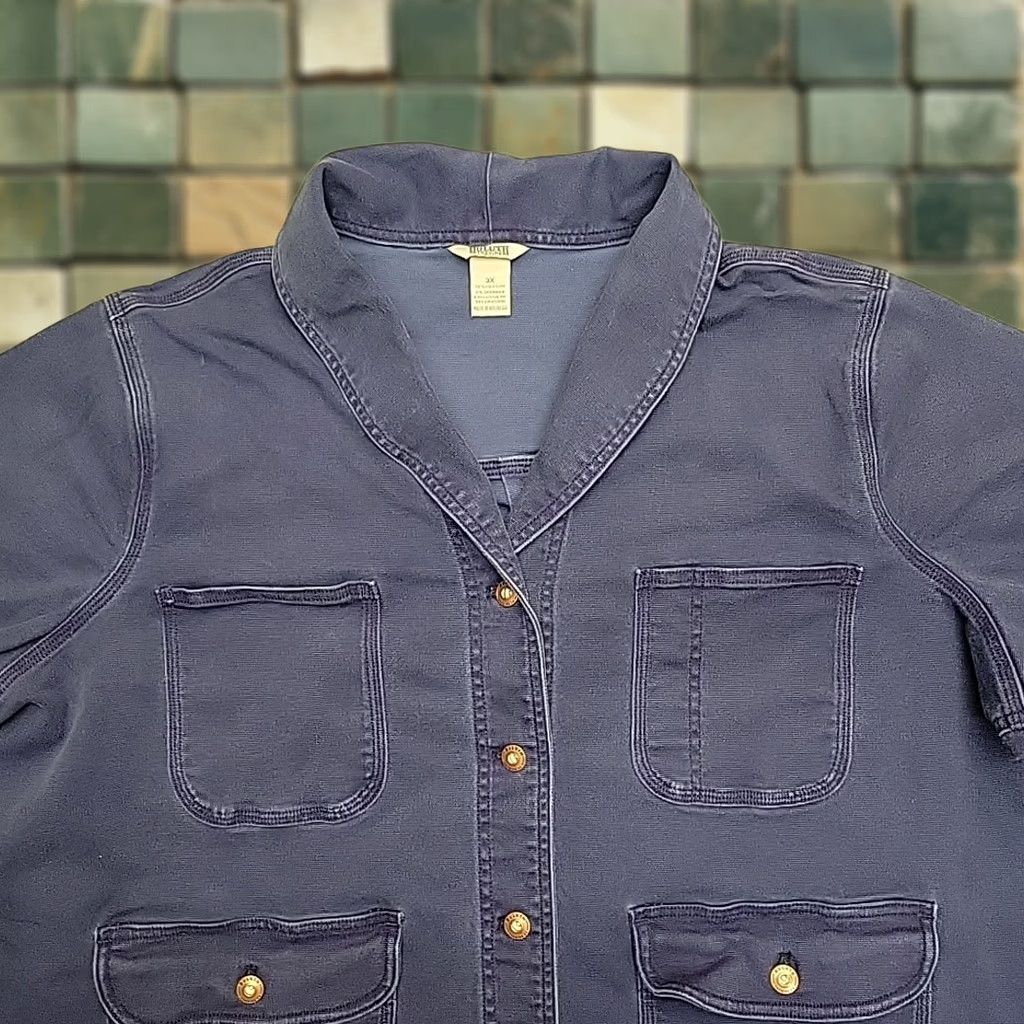 Duluth Trading Company Duluth Trading Co Chore Jacket Womens 3X Blue Stretch Canvas Utility Gorpcore Size XXL / US 16-18 / IT 52-54 - 1 Thumbnail