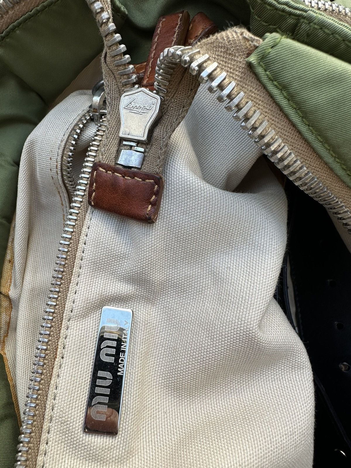 Miu Miu Miu Miu Nylon Green Bag RARE Size ONE SIZE - 12 Thumbnail