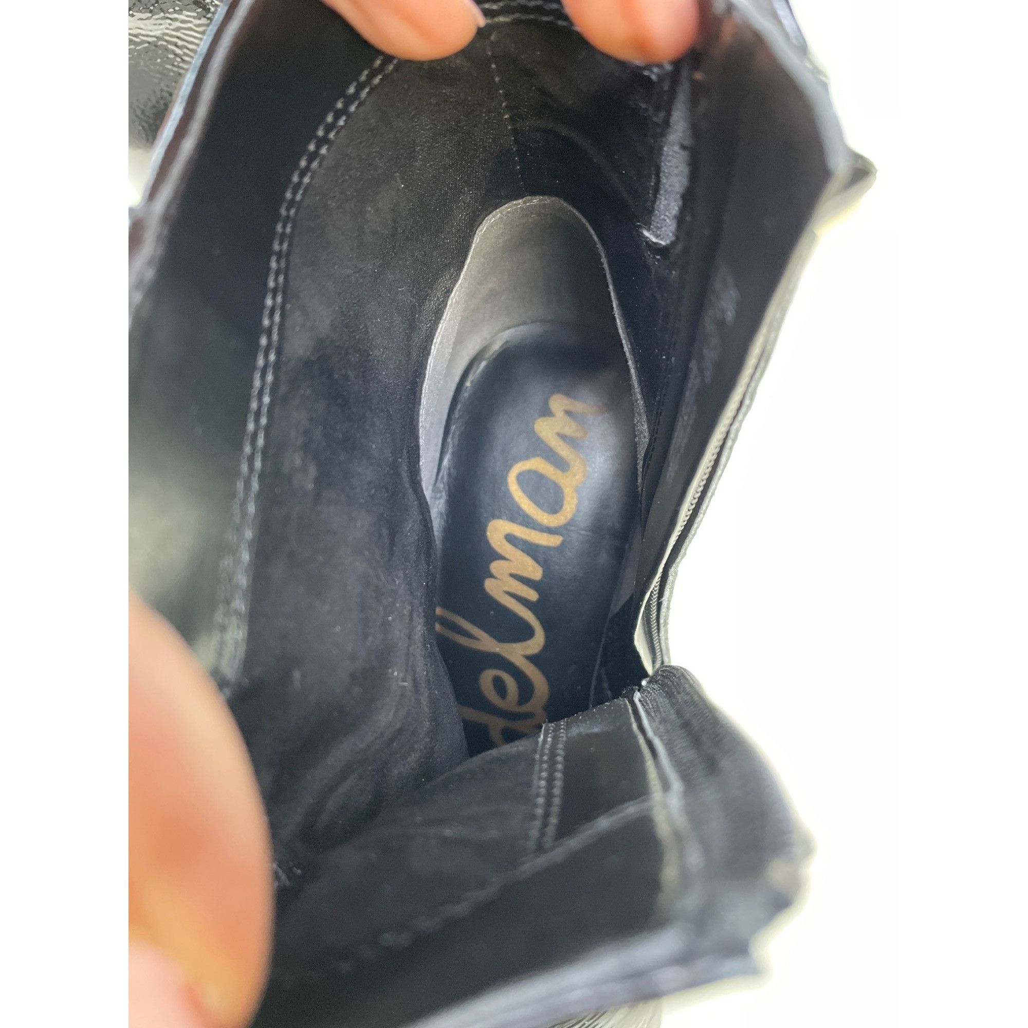 Sam Edelman Sam Edelman Womens Black Leather Ankle Boots Shoes Heels 3" Size US 7.5 / IT 37.5 - 6 Thumbnail
