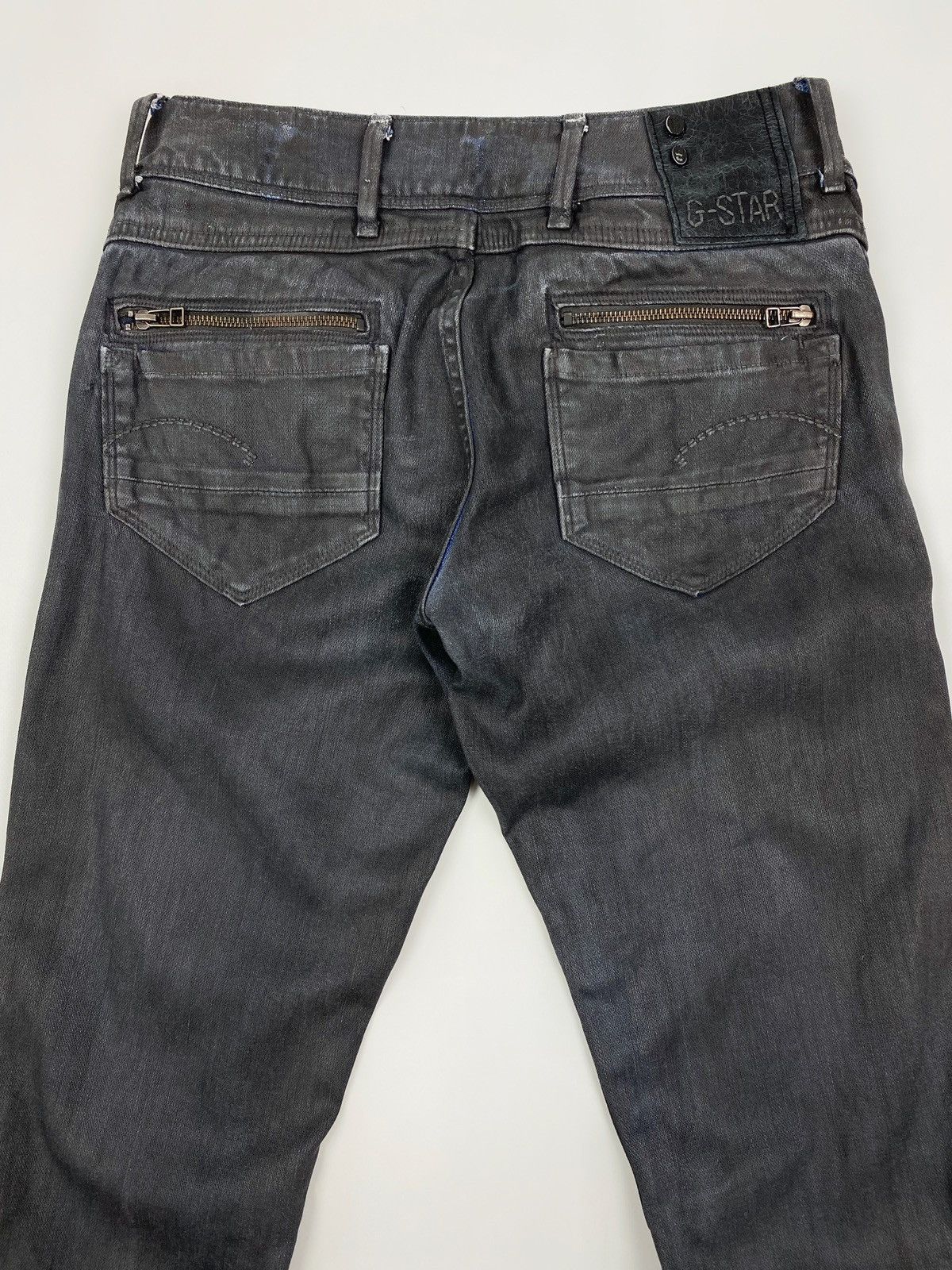G-Star G-Star Raw Fender Skinny Low Rise Waxed Denim 30X32 Size 30" / US 8 / IT 44 - 9 Thumbnail