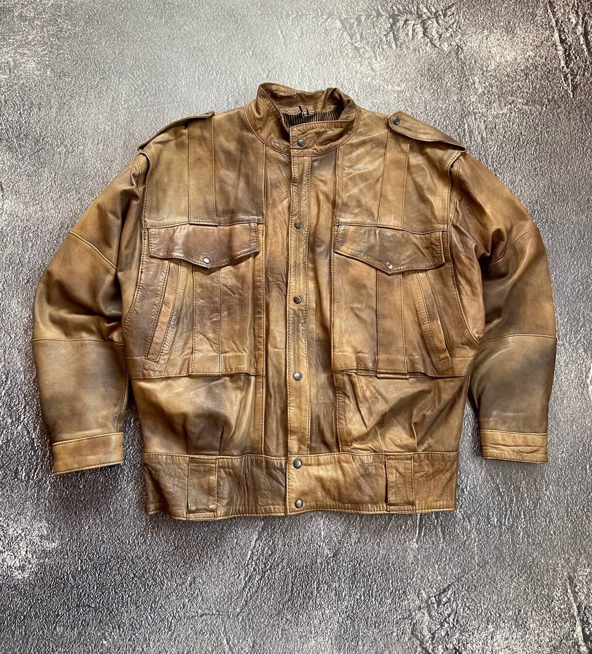 90s A-2 leather jacket brown y2k
