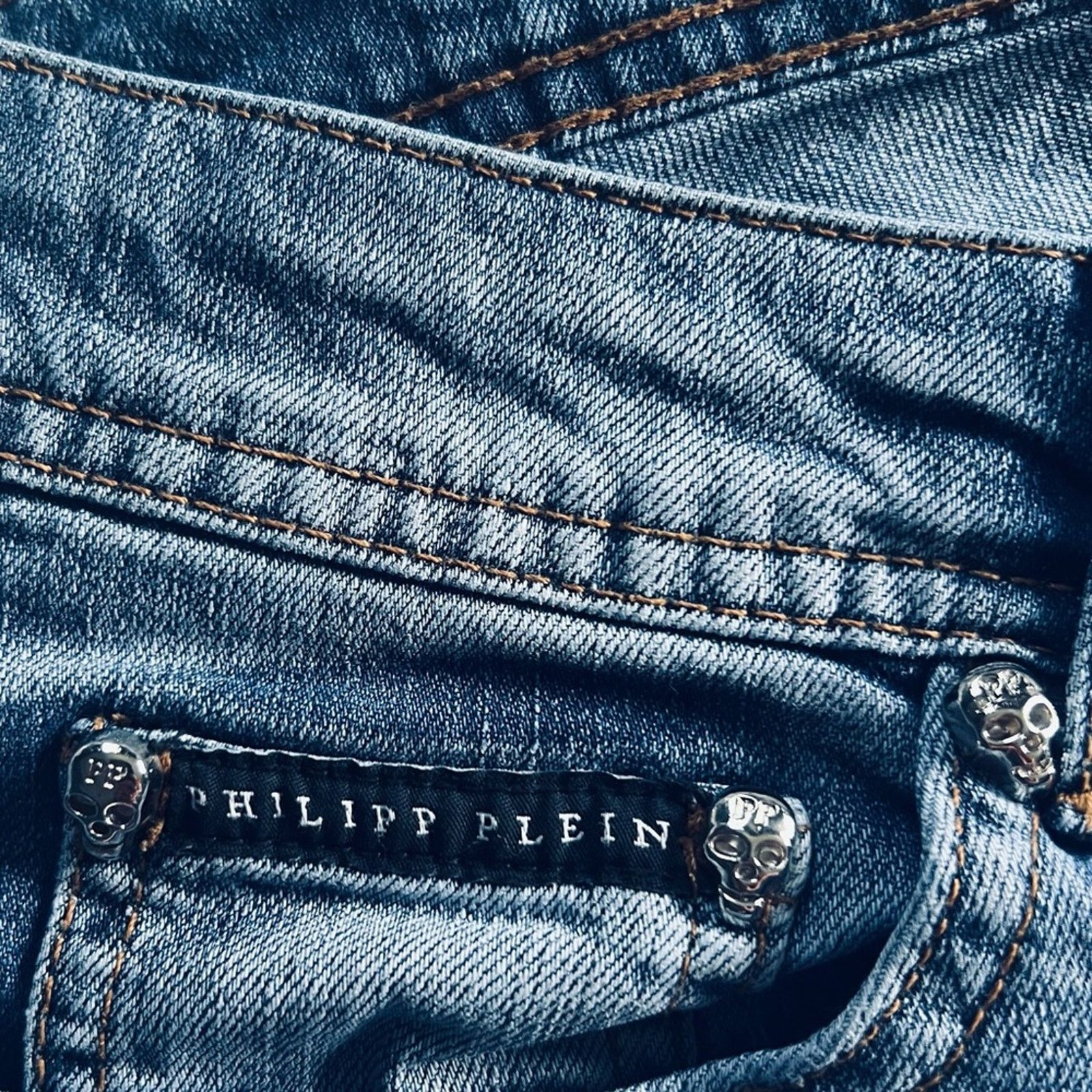 Philipp Plein Philipp Plein Blue Jeans | Size 28 Size 28" / US 6 / IT 42 - 7 Thumbnail