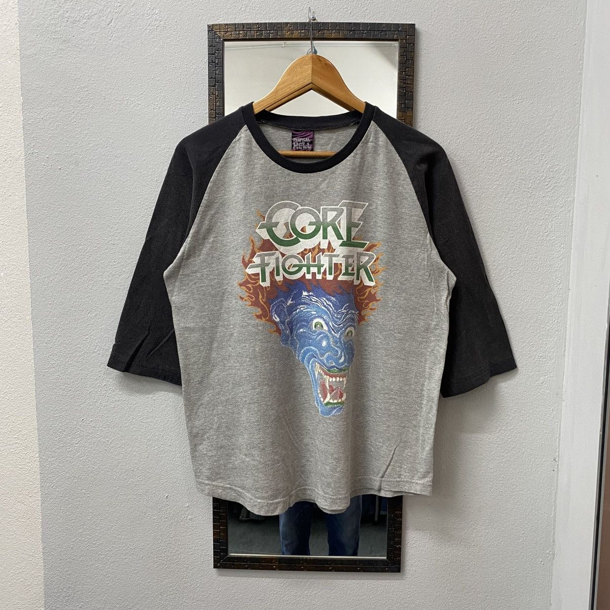 Japanese Brand TROPICAL HELL Core Fighter Death By Head Banging 3q Tee Size US L / EU 52-54 / 3 - 1 Thumbnail