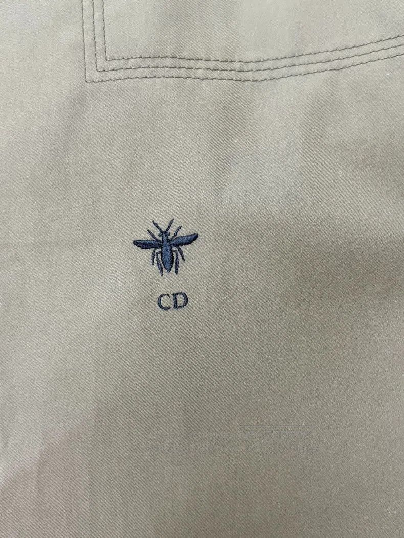 Dior Dior Khaki Bee Embroidered Short Sleeve Shirt. Size US M / EU 48-50 / 2 - 2 Thumbnail