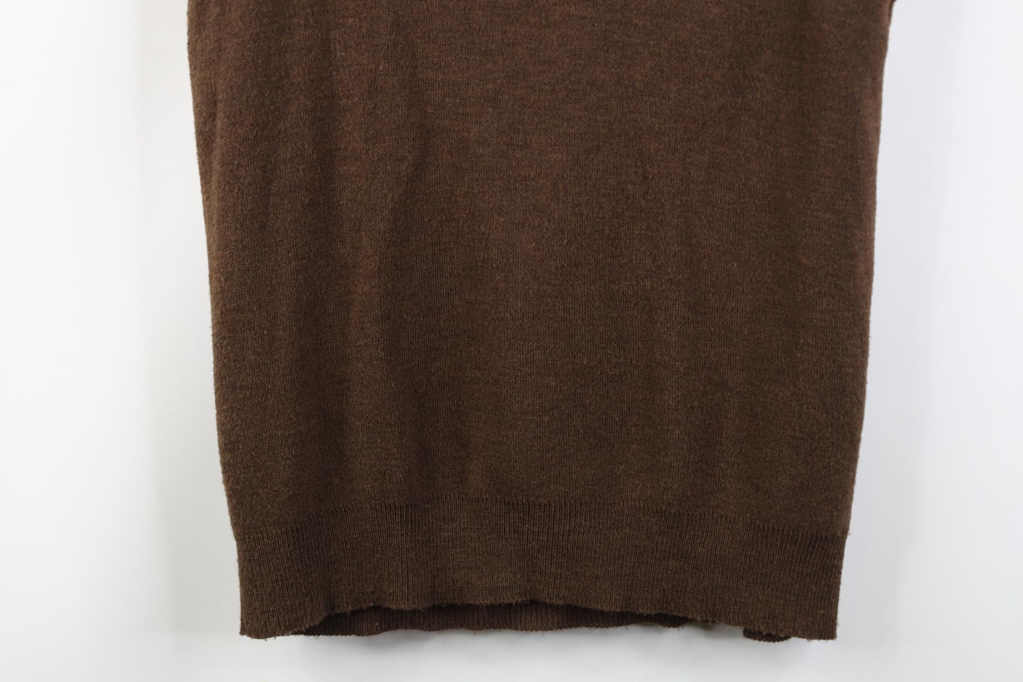 Vintage Vintage 70s Streetwear Knit V-Neck Sweater Vest Brown USA Size US M / EU 48-50 / 2 - 3 Thumbnail