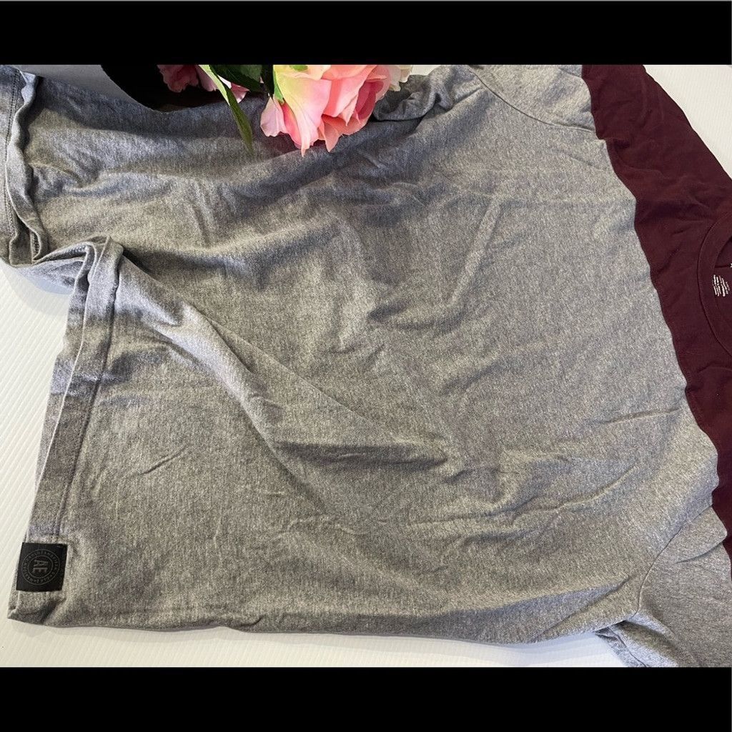 American Eagle Outfitters American Eagle Men’s Gray & Burgundy T-shirt Size L Size US L / EU 52-54 / 3 - 2 Thumbnail