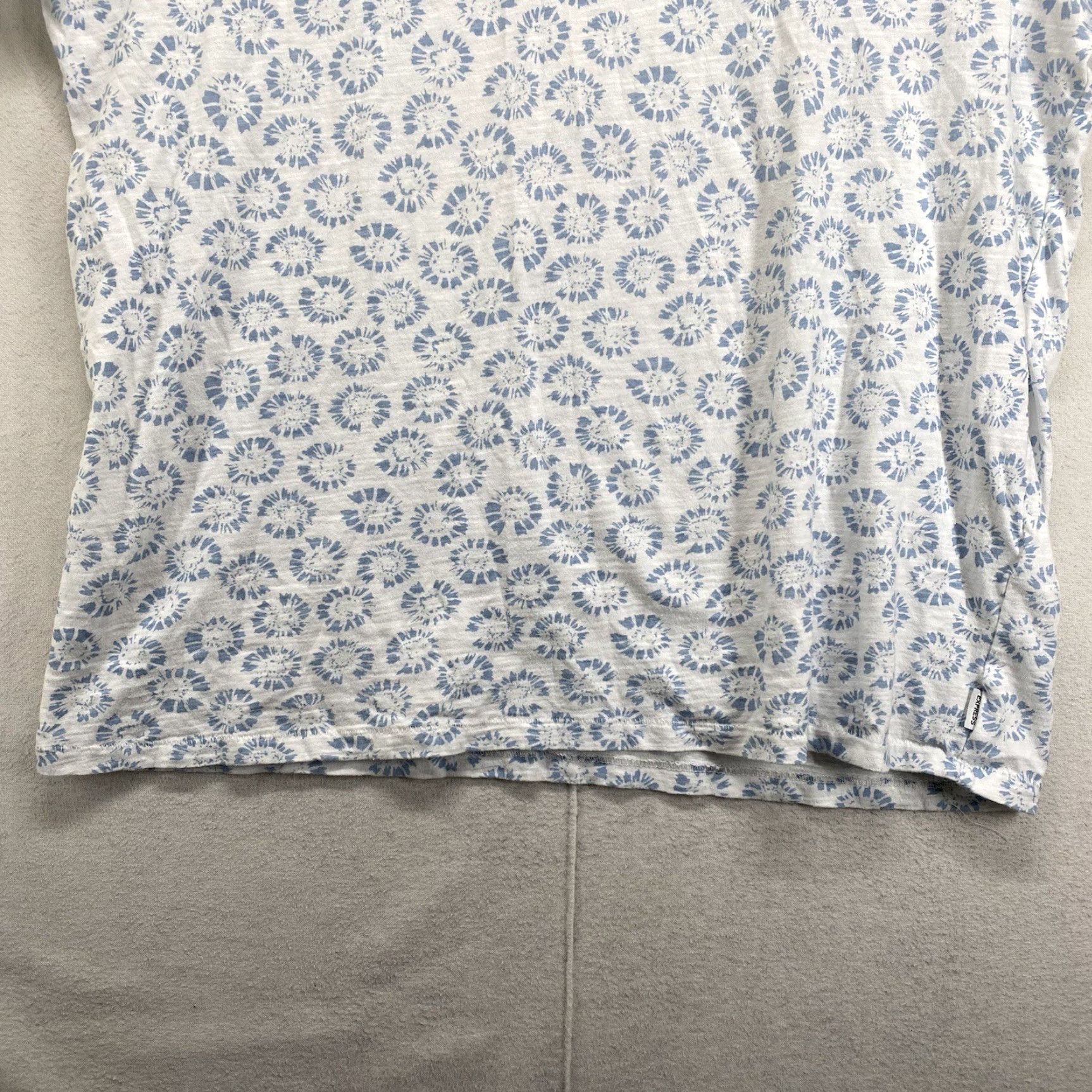 Express VINTAGE Express Men’s T-Shirt Casual Short Sleeve Crew Neck Logo Floral Pattern All Seasons White Large 90s NYC Size US L / EU 52-54 / 3 - 4 Thumbnail