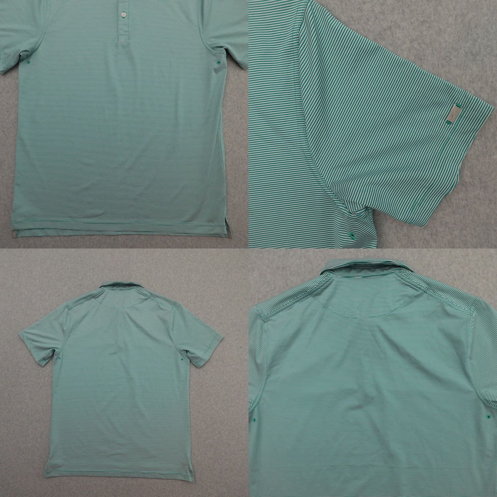 Nike Nike Golf Polo Shirt Mens M 21X28 Striped GREEN w/ Metal Swoosh Vented Shirt Size US M / EU 48-50 / 2 - 8 Thumbnail