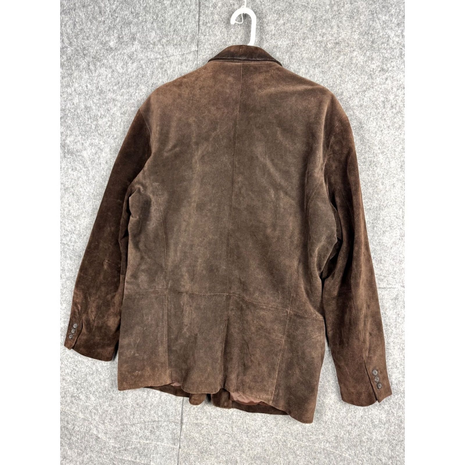 J.Crew J.CREW Brown Leather Suede Jacket Men's 42R Heavy Chore Coat Pockets Size US L / EU 52-54 / 3 - 4 Thumbnail