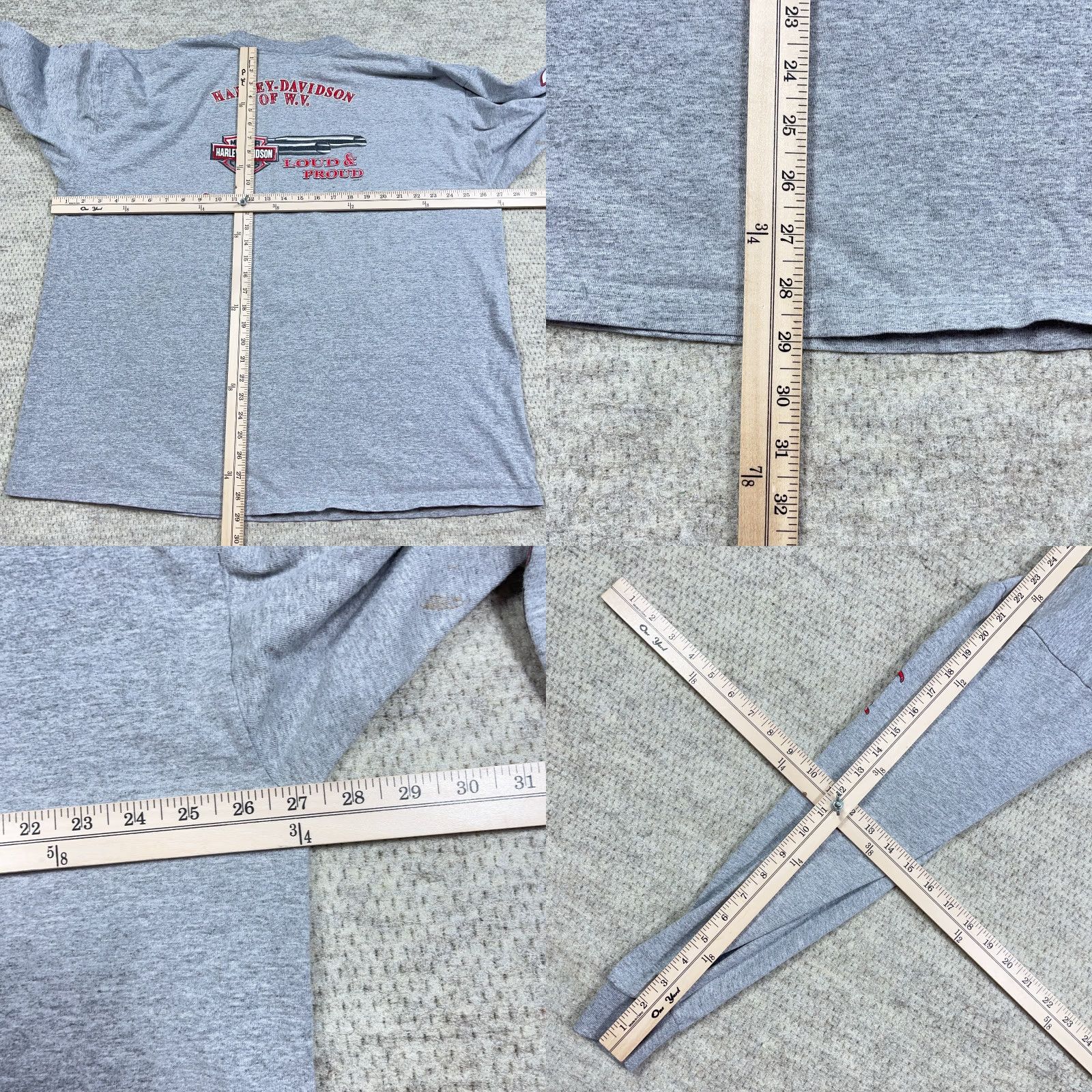 Harley Davidson Harley-Davidson Shirt Men 3X Gray Long Sleeve Crew Neck Vintage Y2K Graphic Print Logo Racing USA 80s Retro Barbed Size US XXL / EU 58 / 5 - 9 Thumbnail