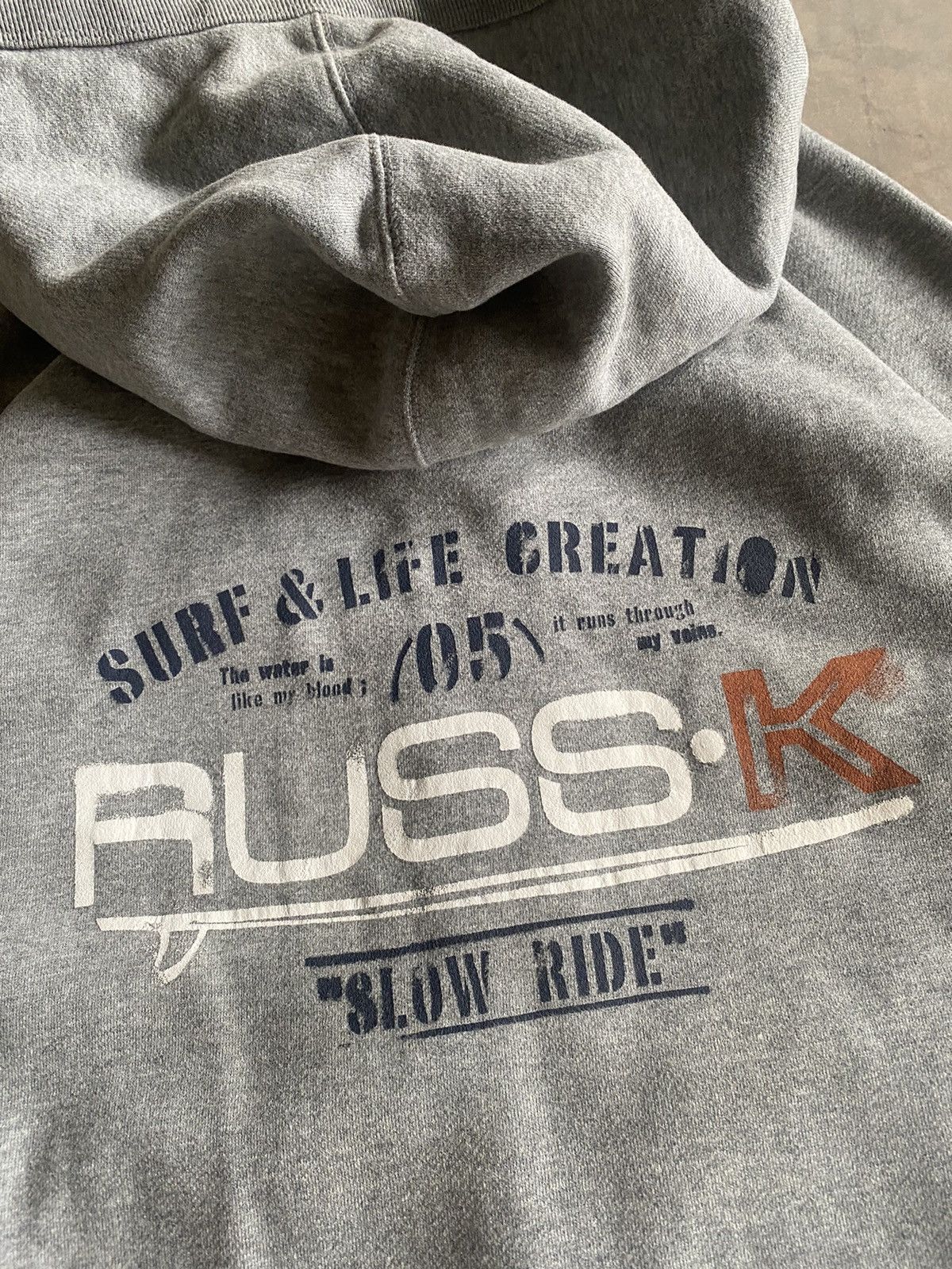 Japanese Brand × Vintage RUSS-K ZIPPER HOODIE SURF Y2K LGB PUNK Size US XL / EU 56 / 4 - 7 Thumbnail