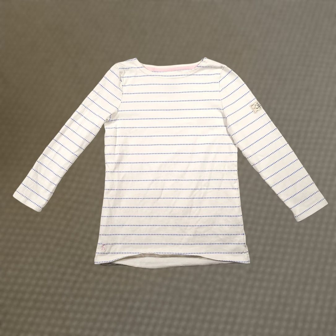 Vintage Joules Top White Blue Sz 6 Long Sleeve Striped Size M / US 6-8 / IT 42-44 - 1 Thumbnail