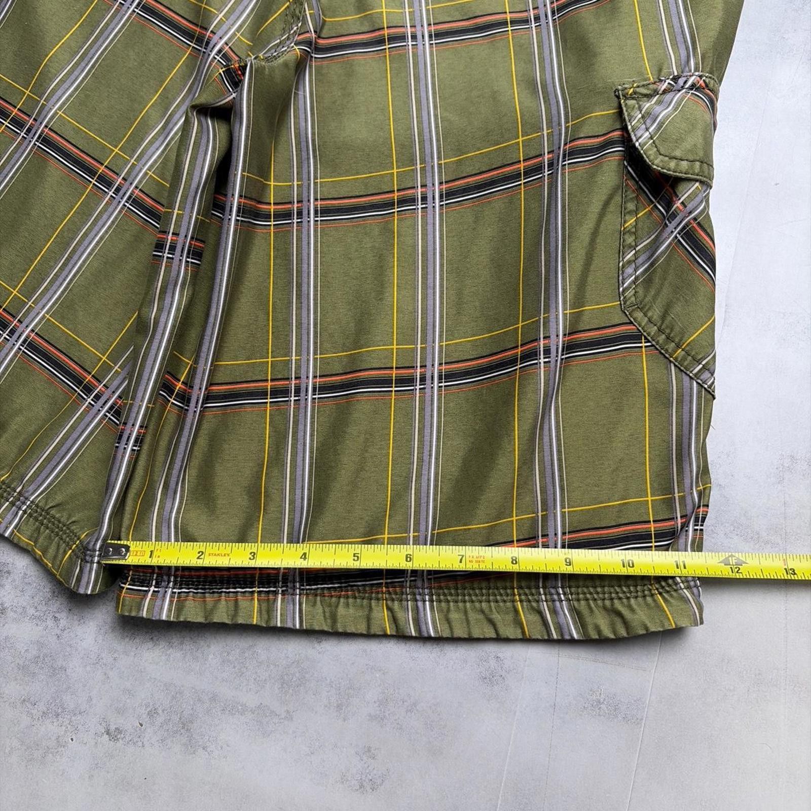Hurley Y2K Green Hurley Grunge Plaid Baggy Surf Board Shorts Size US 34 / EU 50 - 8 Thumbnail