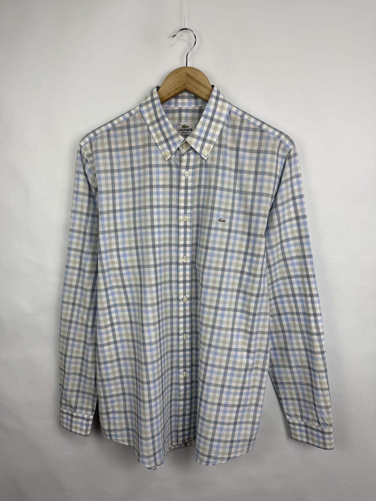 Lacoste 🇫🇷 Vintage 90s Lacoste Regular Fit Shirt Made in France Retro Size US L / EU 52-54 / 3 - 2 Thumbnail