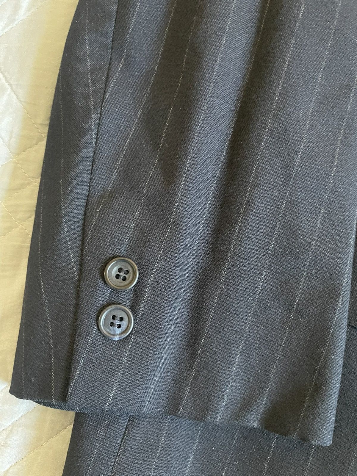 Brooks Brothers Brooksease Pinstripe Wool Suit Size 44R - 4 Thumbnail