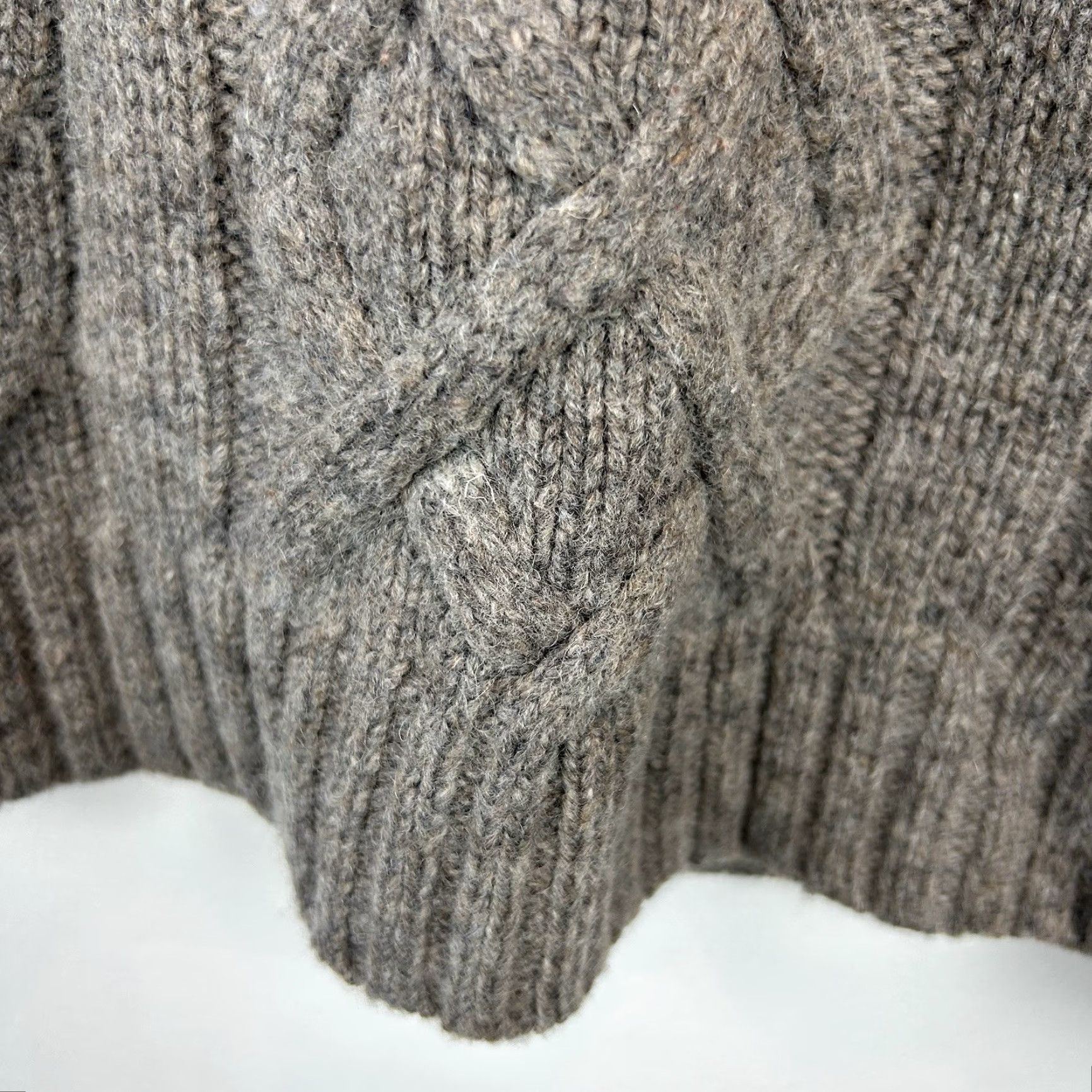 Gap Gap Womens Sweater Pullover V-Neck Knit Cable Gray S Small Wool Alpaca Cotton Blend Classic Menus? Size S / US 4 / IT 40 - 6 Thumbnail