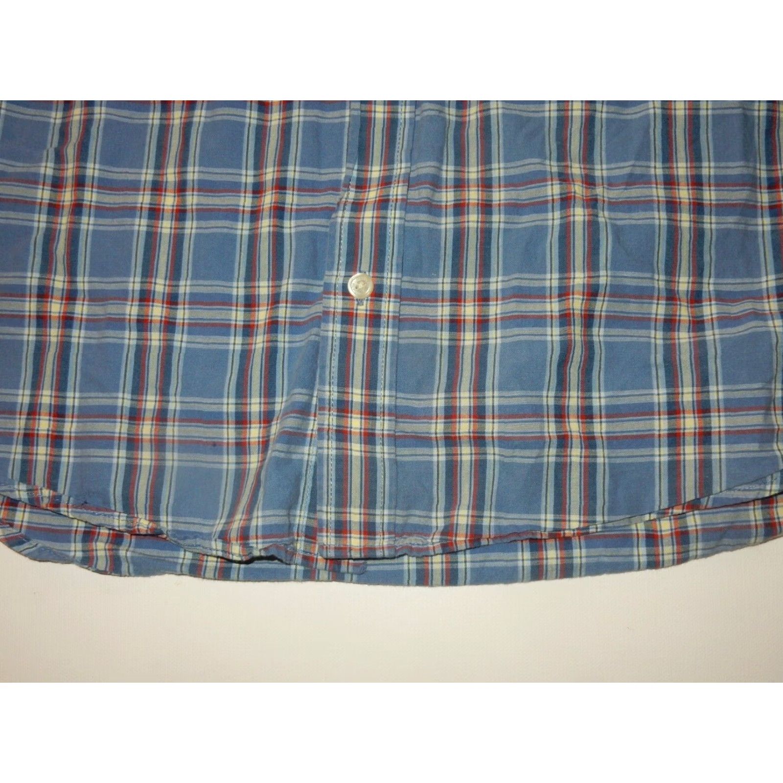 Banana Republic VINTAGE Banana Republic Men's Plaid Cotton Button-Up Shirt Size L Blue Long Sleeve Size US L / EU 52-54 / 3 - 3 Thumbnail